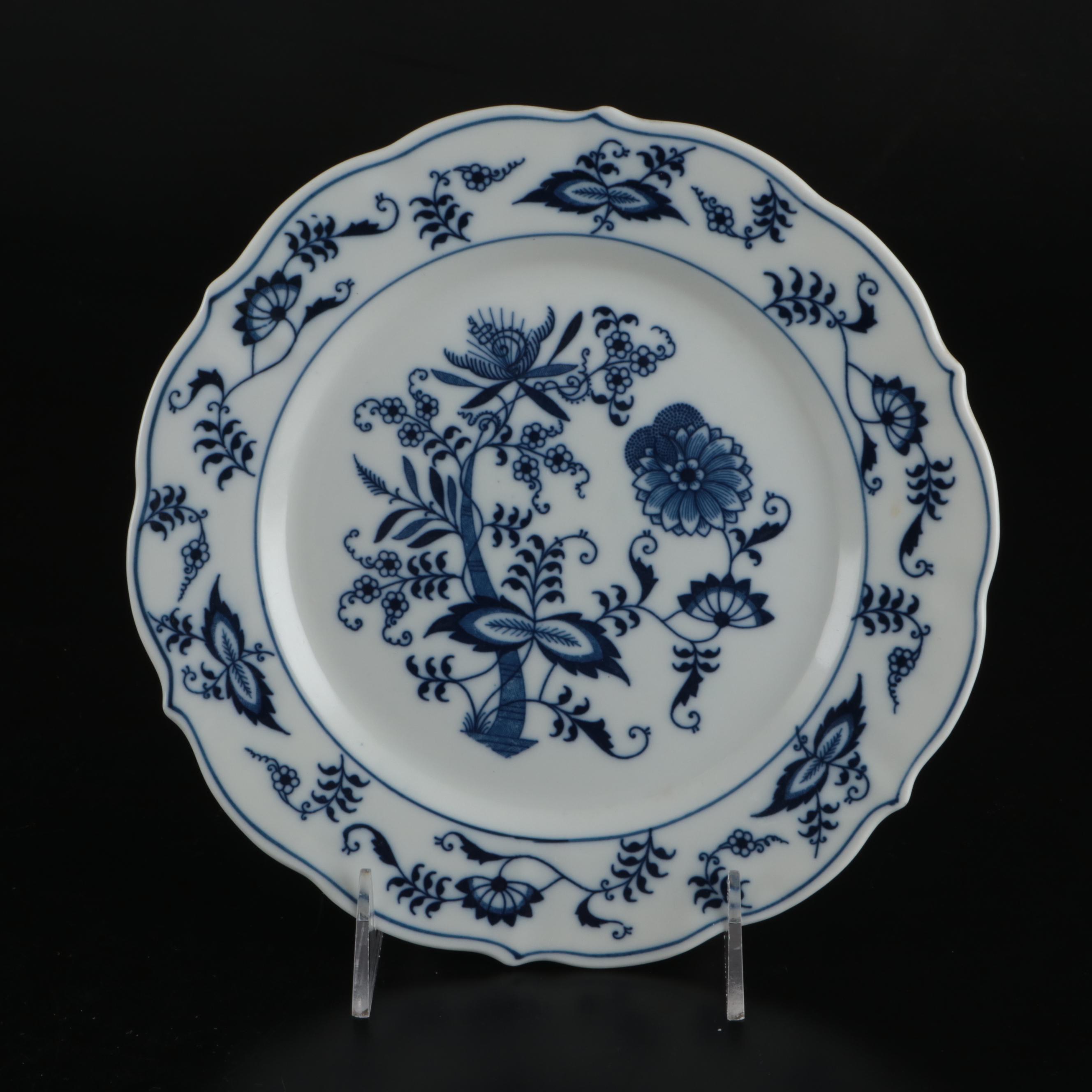Pair of Blue Danube Porcelain Salad Plates, Mid to Late 20th Century