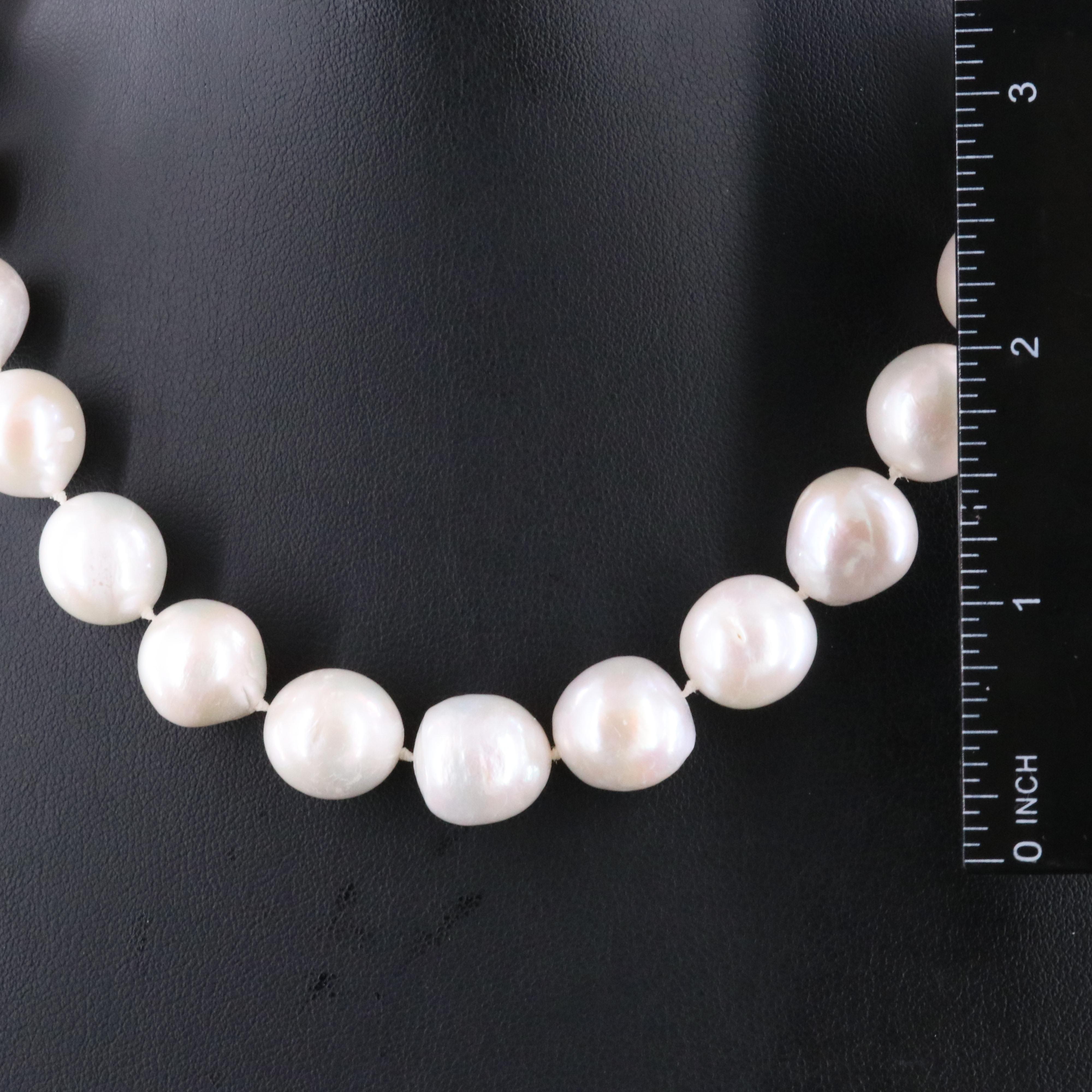 12.00 - 13.70 MM Semi-Baroque Pearl Necklace