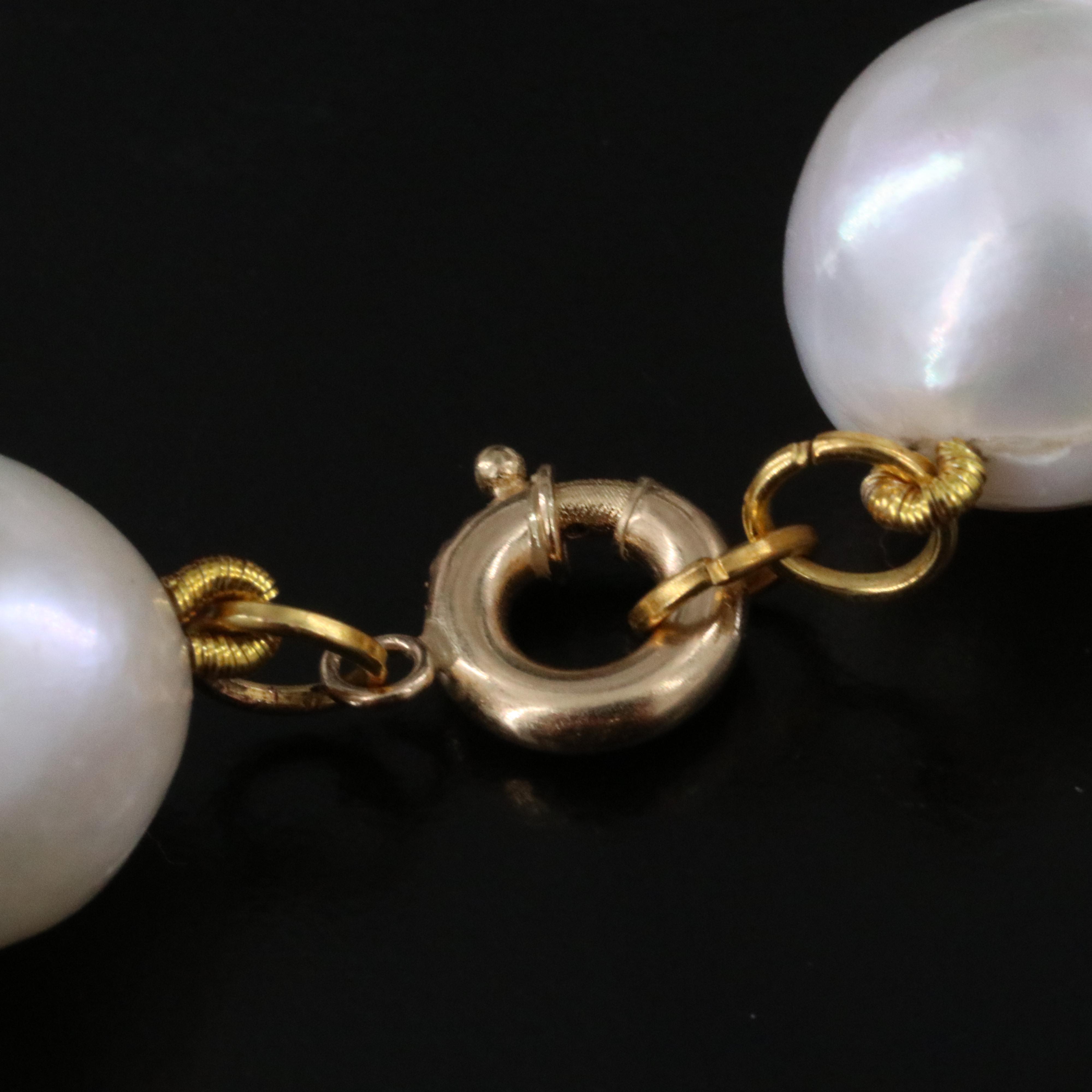 12.00 - 13.70 MM Semi-Baroque Pearl Necklace