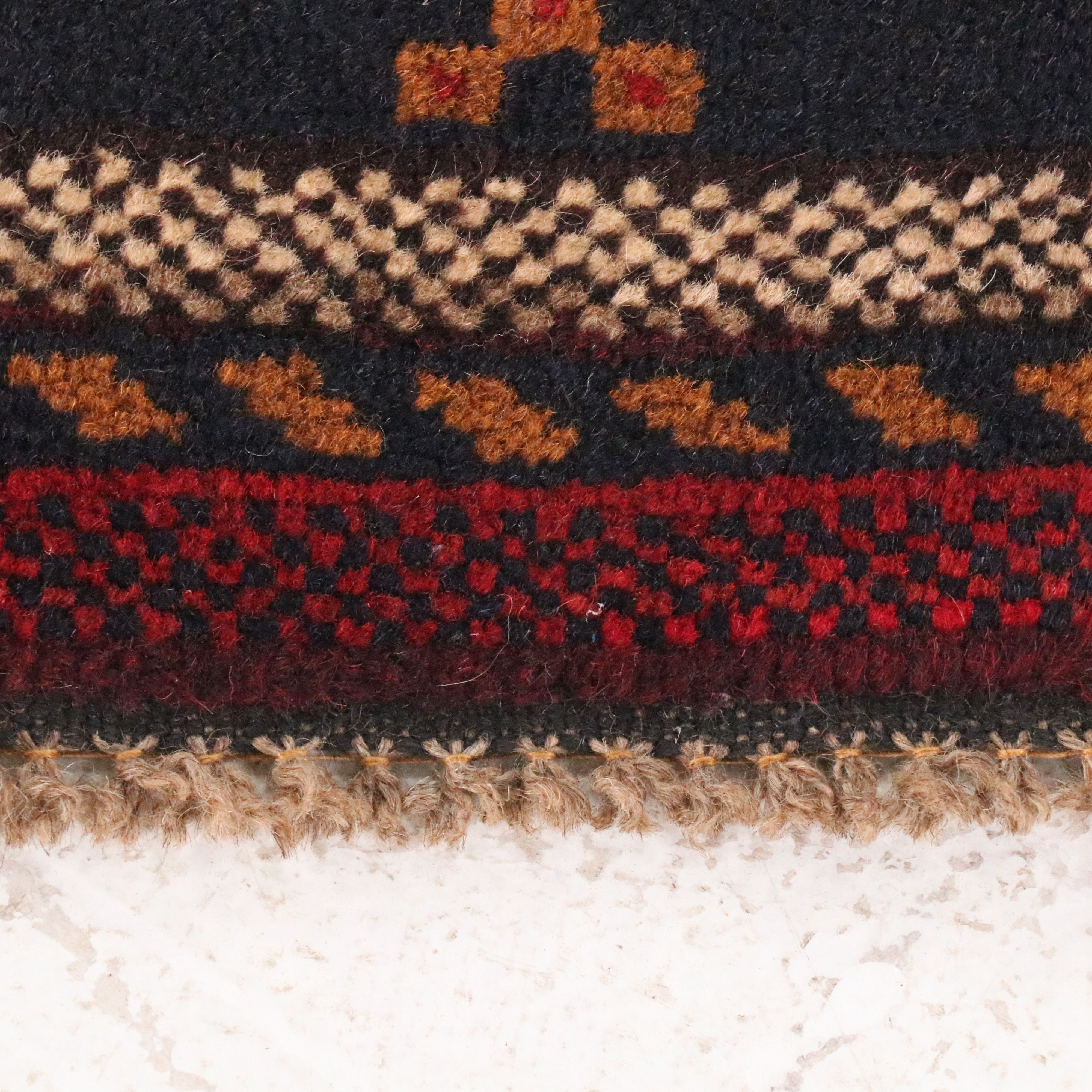 2'9 x 4'2 Hand-Knotted Afghan Baluch Accent Rug