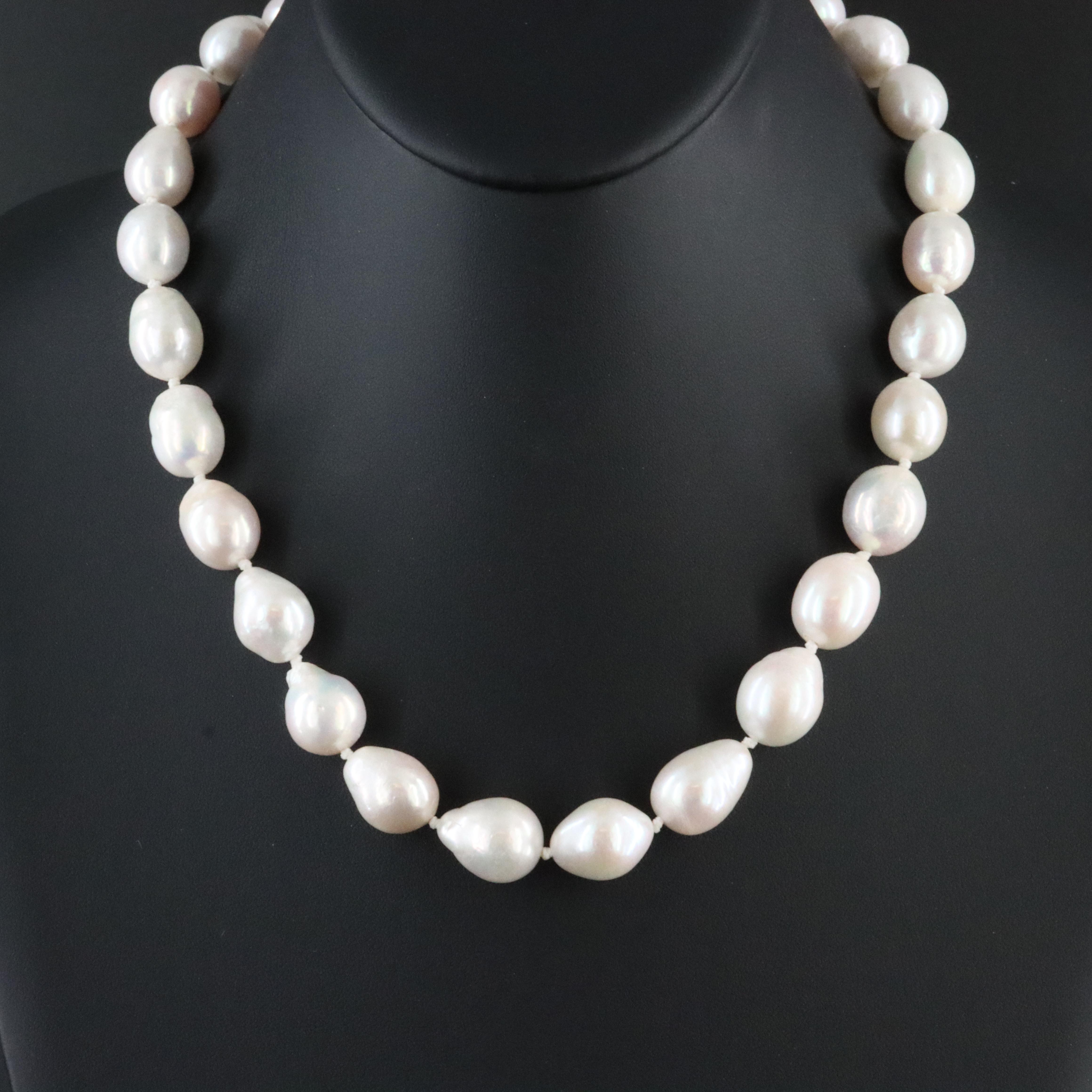 11.00 – 17.25 MM 14K Pearl and Diamond Necklace