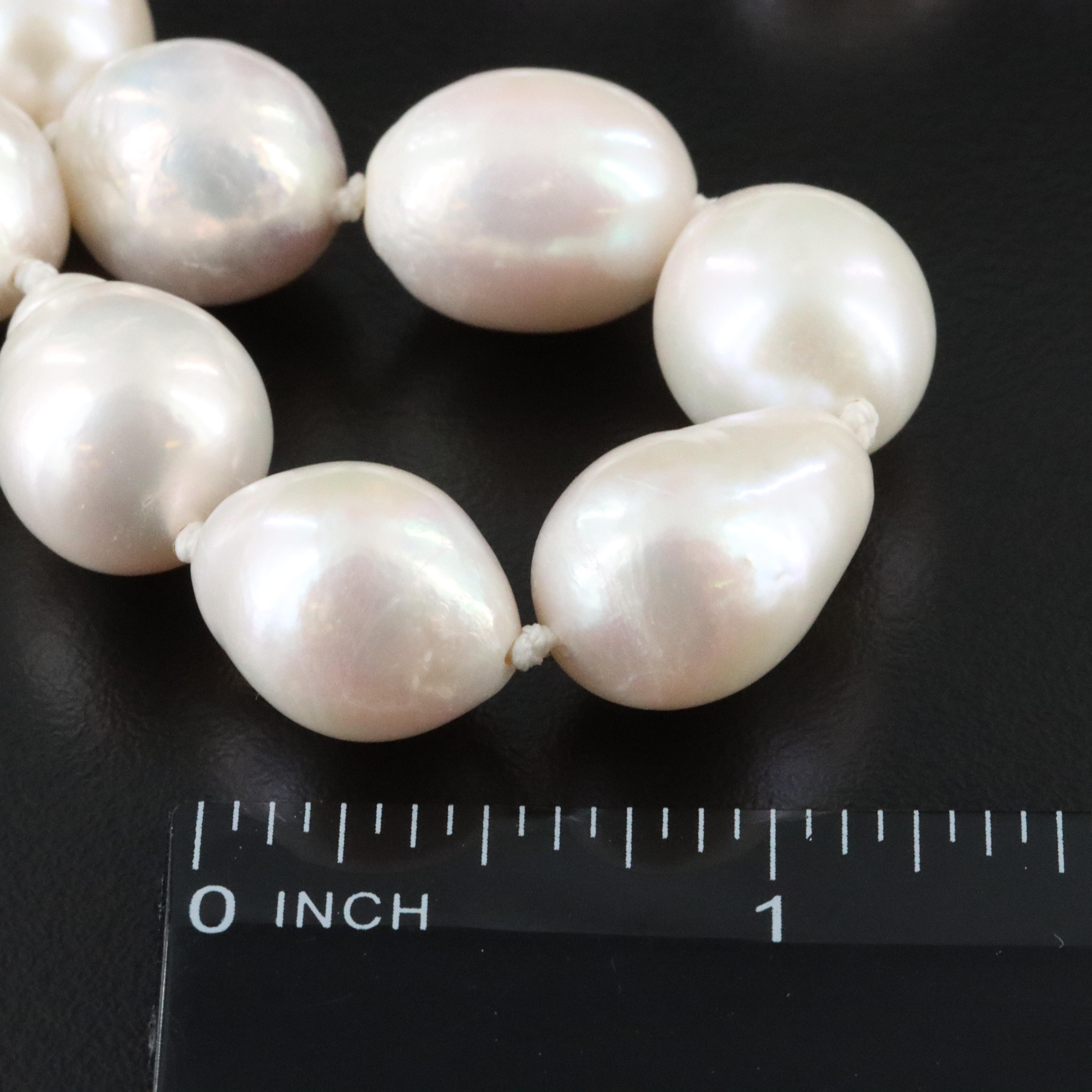11.00 – 17.25 MM 14K Pearl and Diamond Necklace