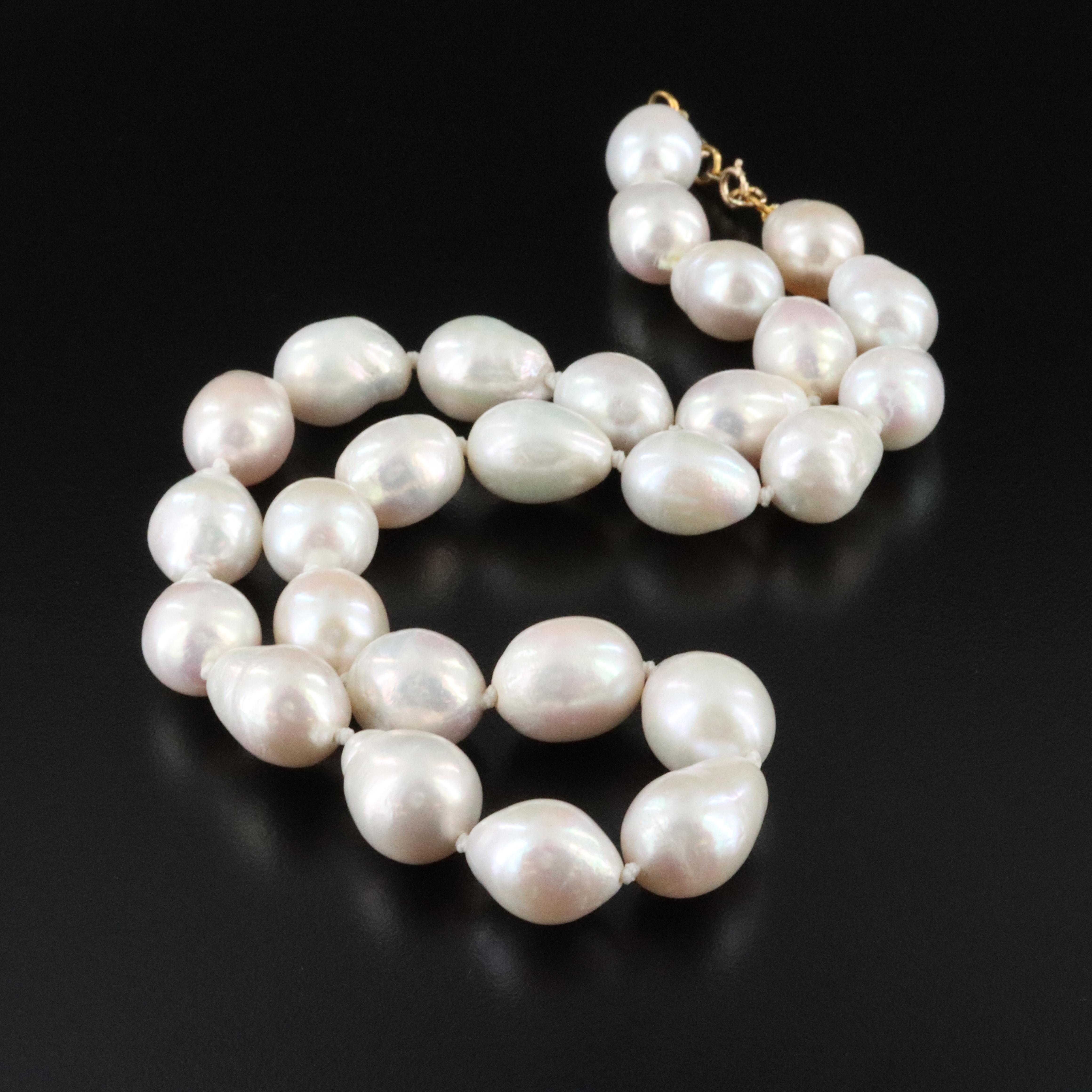 11.00 – 17.25 MM 14K Pearl and Diamond Necklace