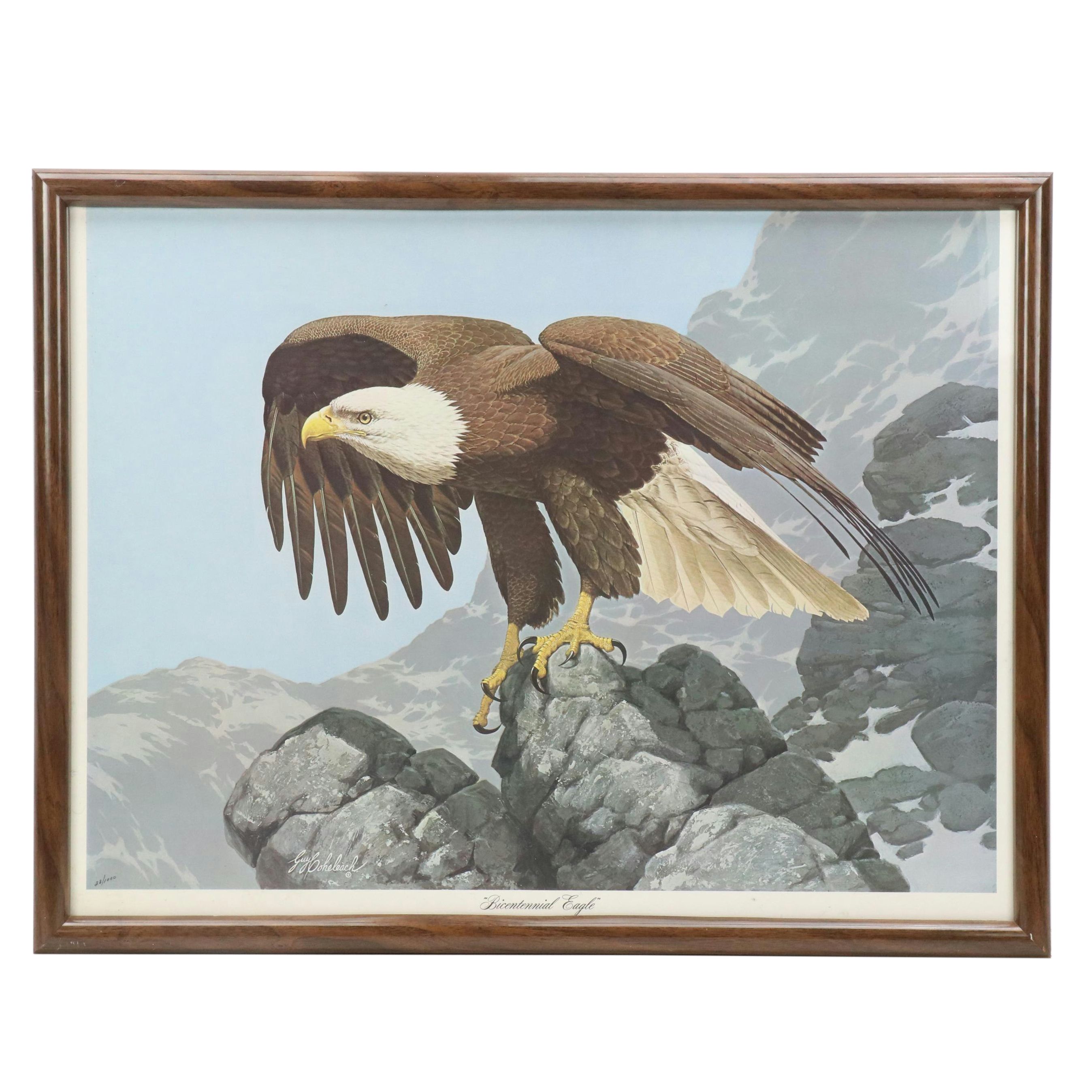 Guy Coheleach Offset Lithograph "Bicentennial Eagle"