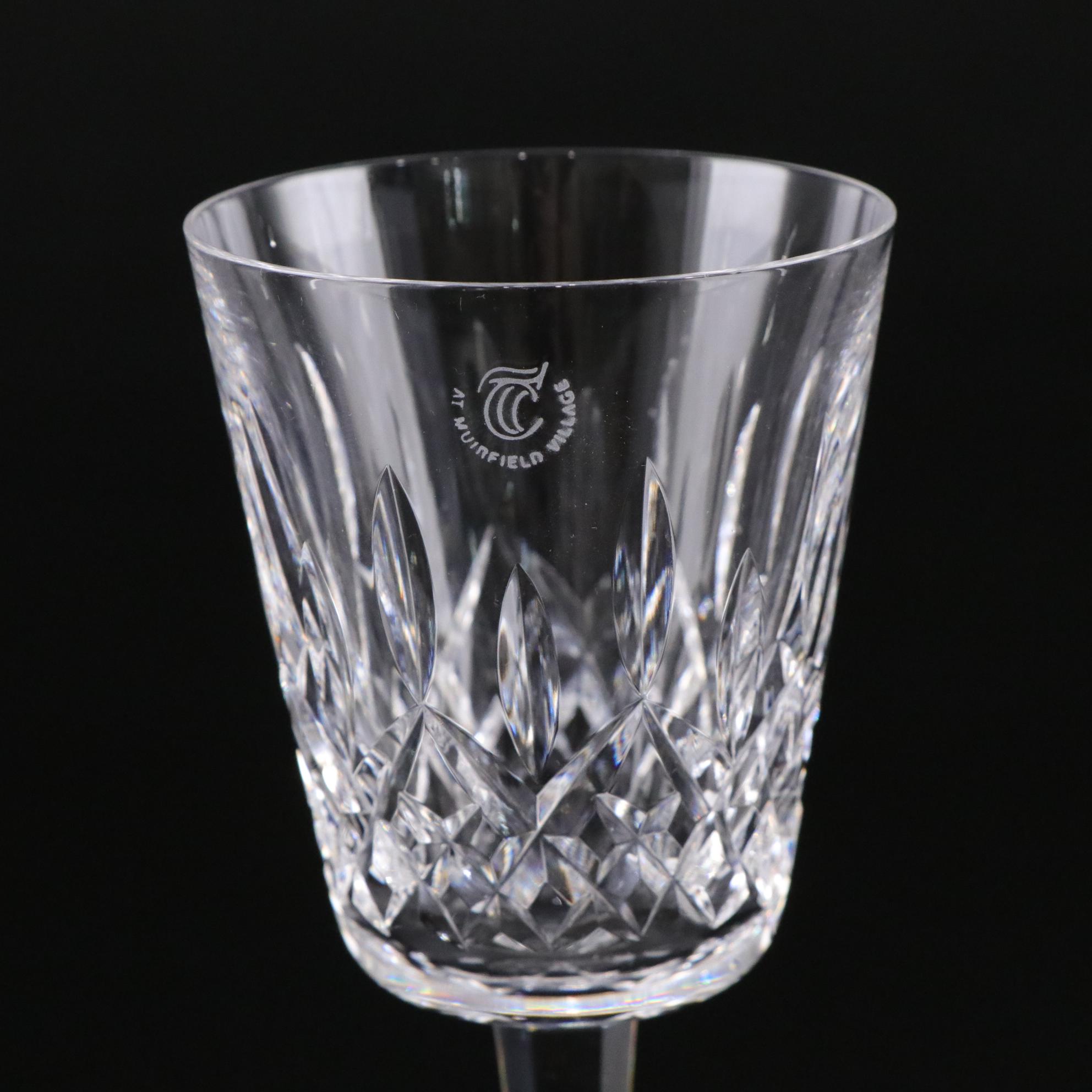 Waterford "Lismore" Crystal Goblets with "The Country Club at Muirfield" Etching