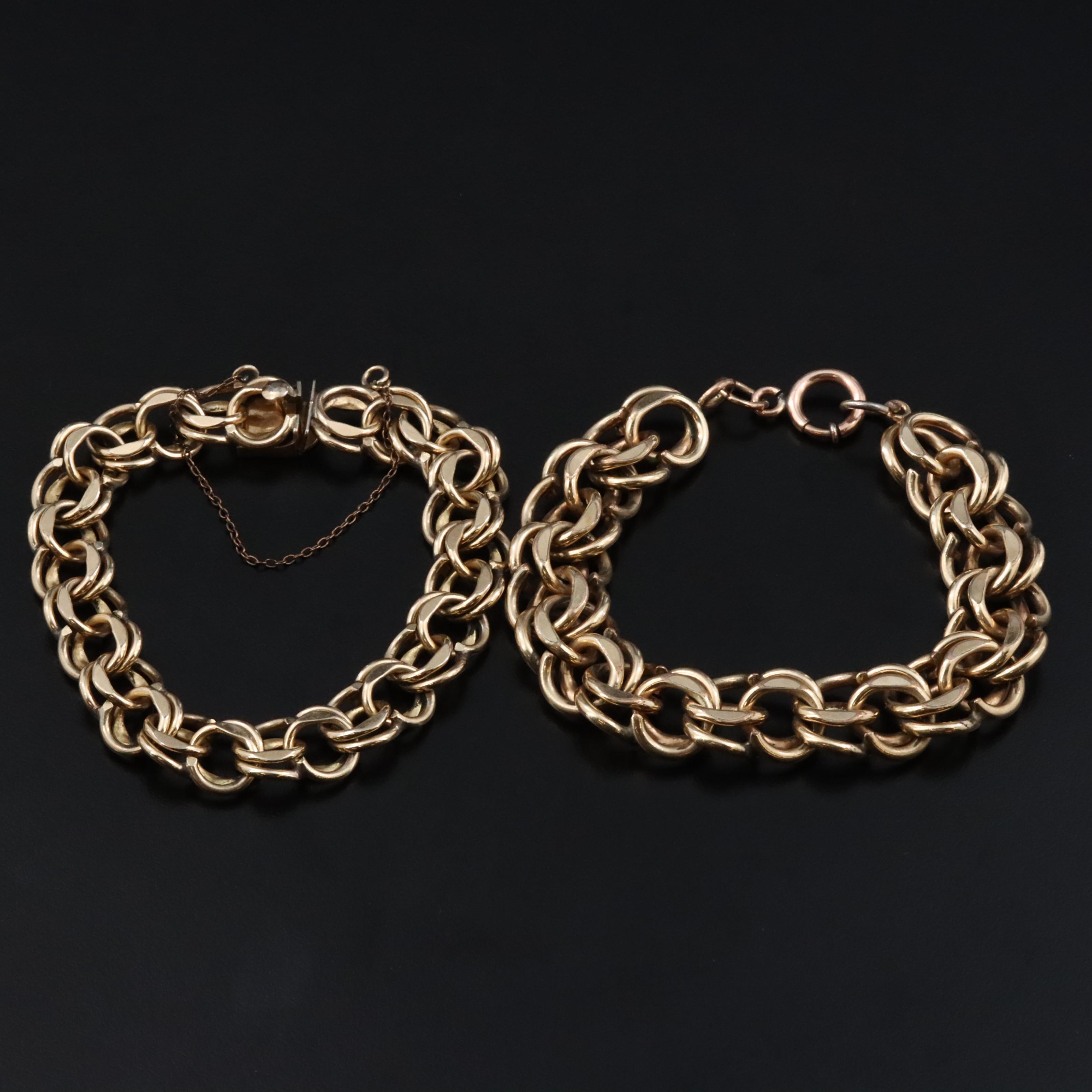 Gold-Filled Fancy Link Bracelets