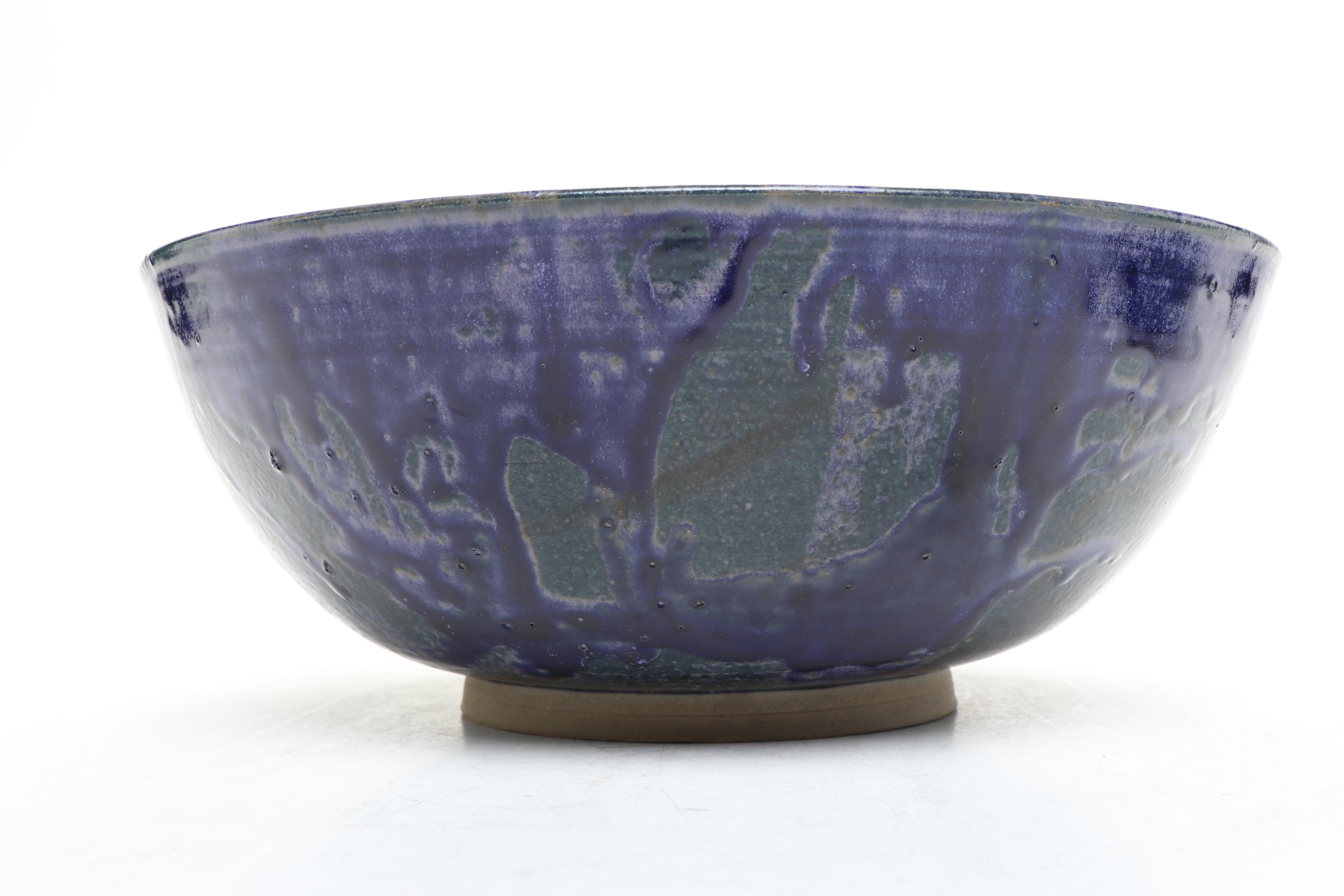 Bill Campbell & Other Wheel Thrown Pottery Bowls with Drip Glaze Finish