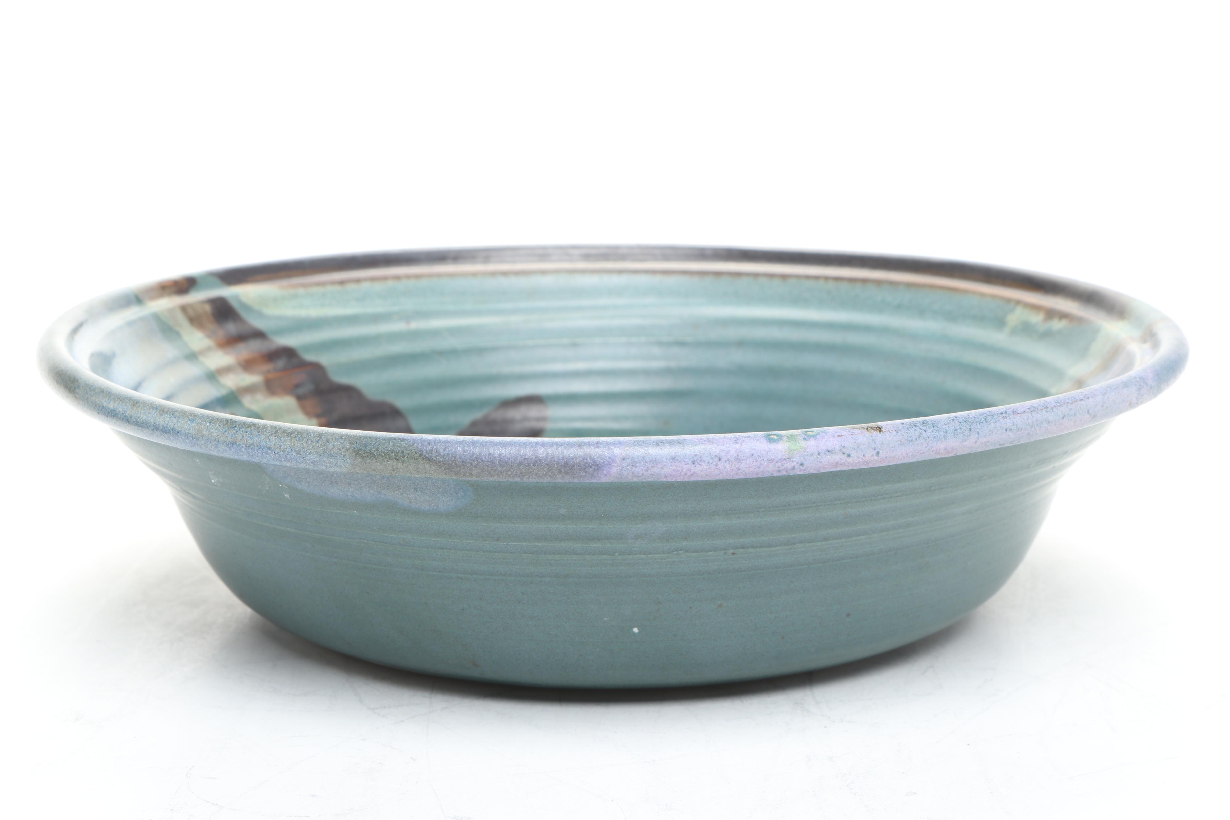 Bill Campbell & Other Wheel Thrown Pottery Bowls with Drip Glaze Finish