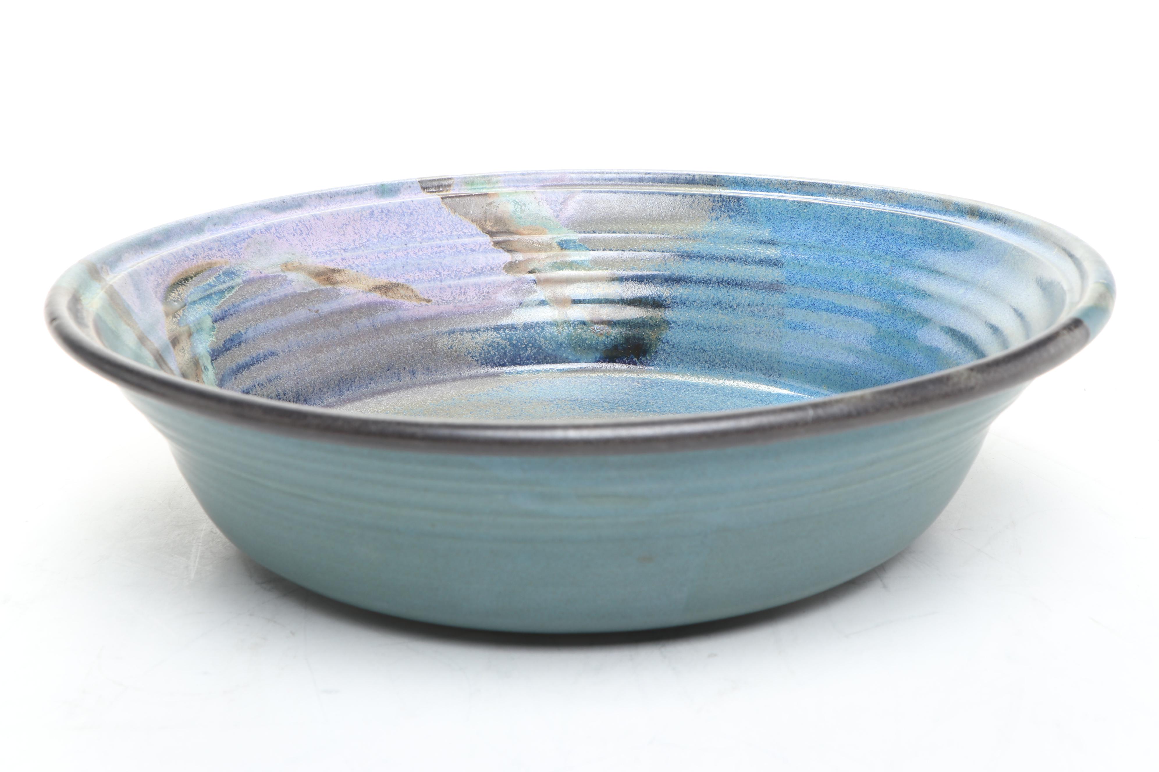 Bill Campbell & Other Wheel Thrown Pottery Bowls with Drip Glaze Finish