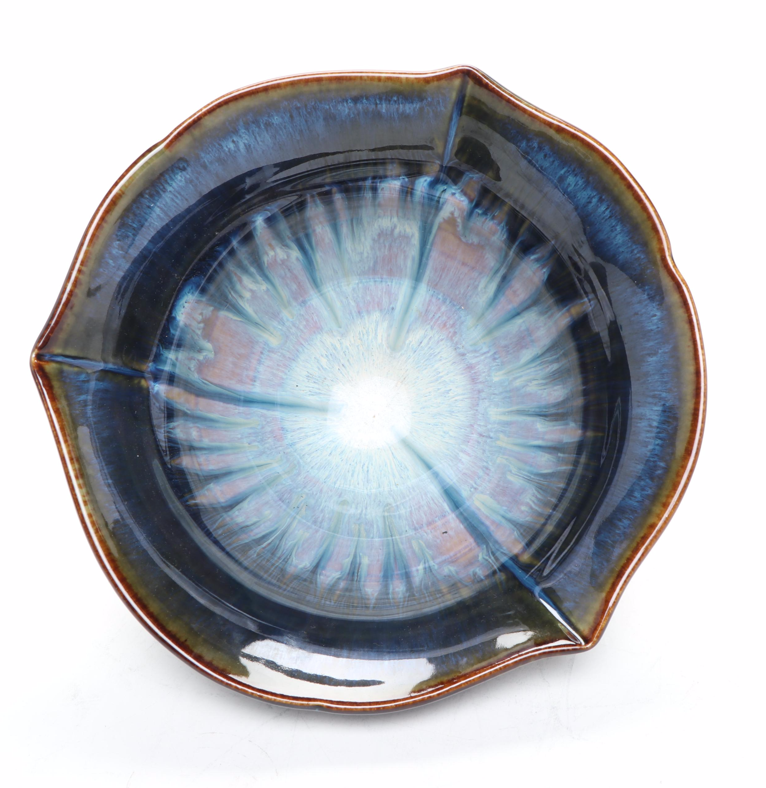 Bill Campbell & Other Wheel Thrown Pottery Bowls with Drip Glaze Finish