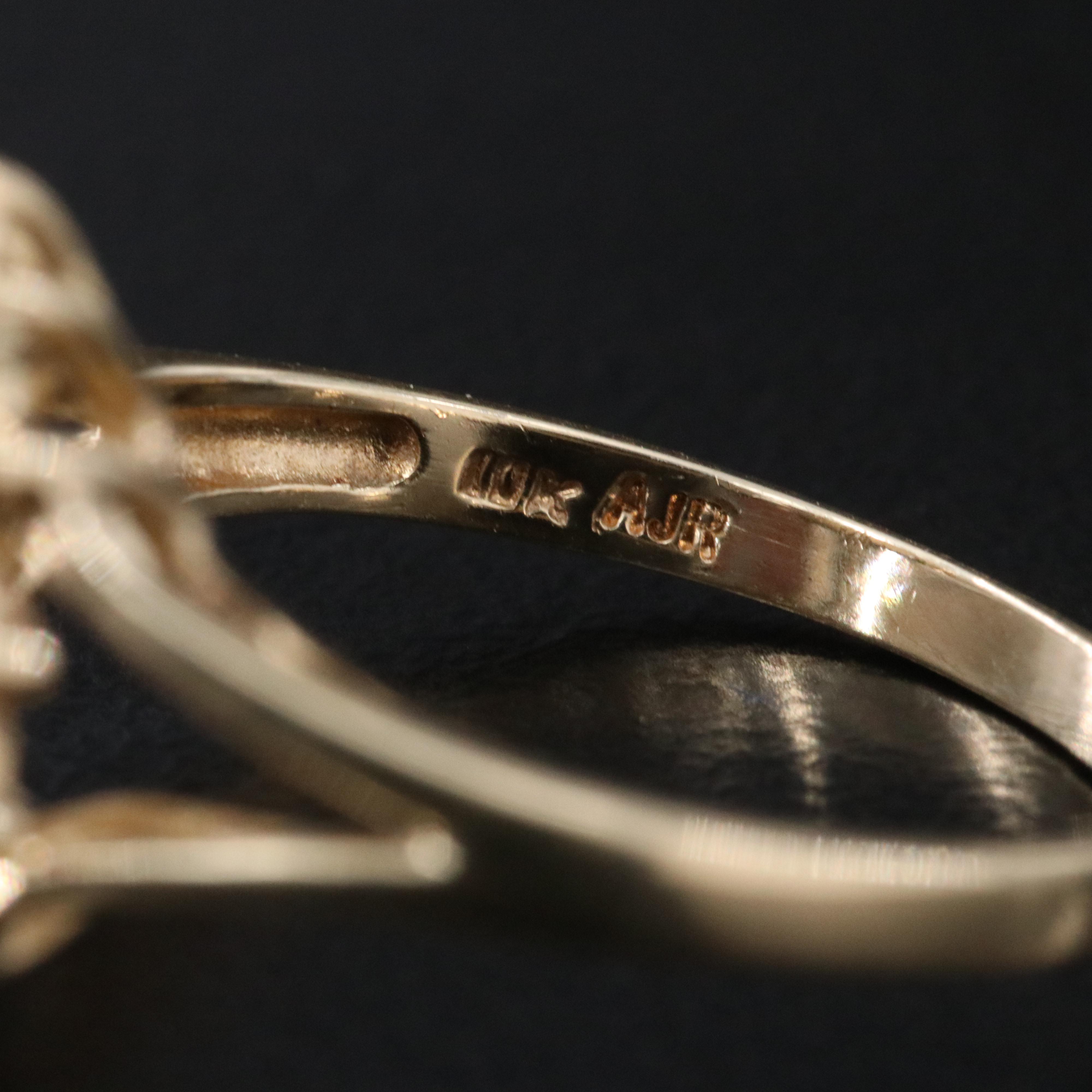 14K Opal and Sapphire Ring