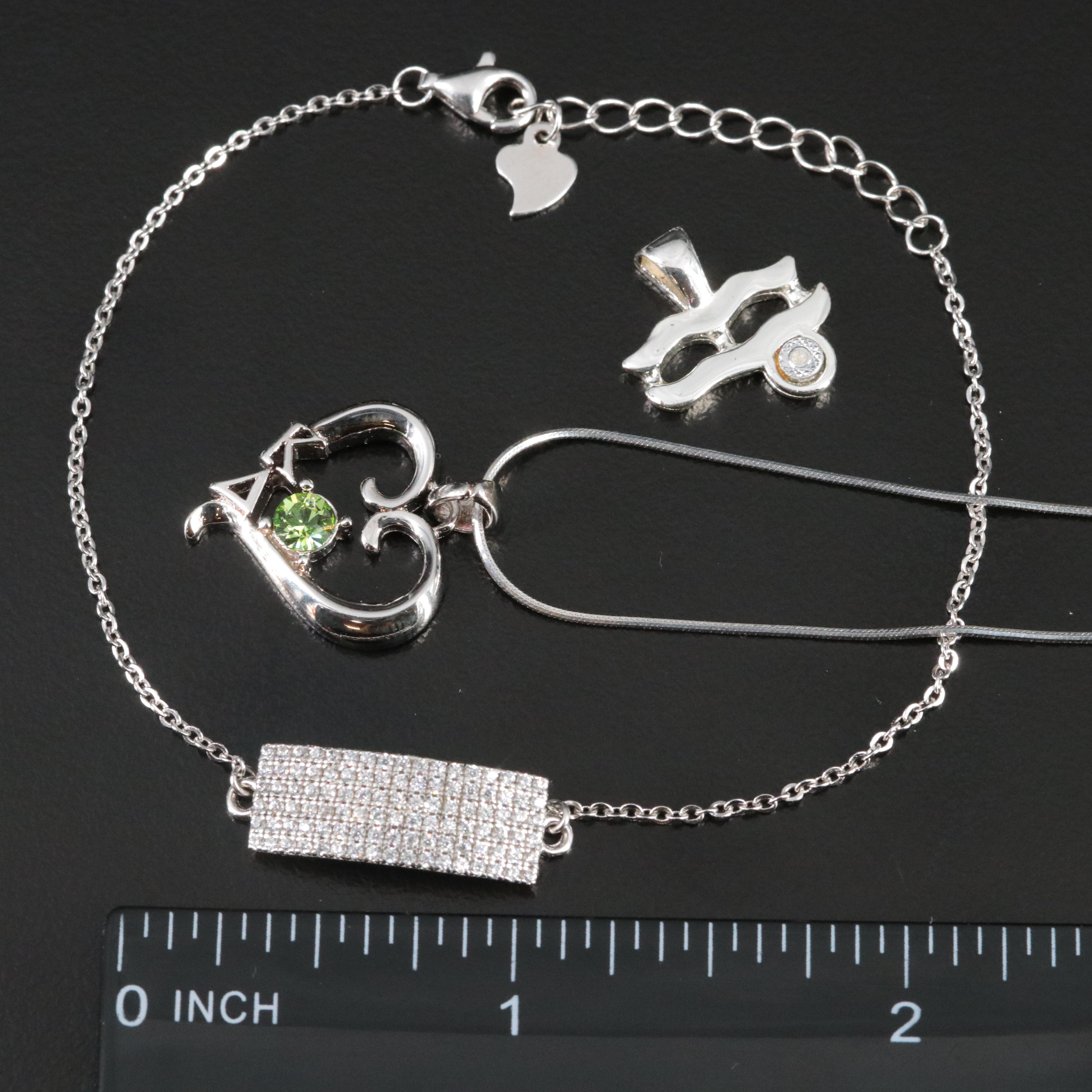 Sterling Cubic Zirconia, Rhinestone and Diamond Jewelry with Kappa Delta  Box