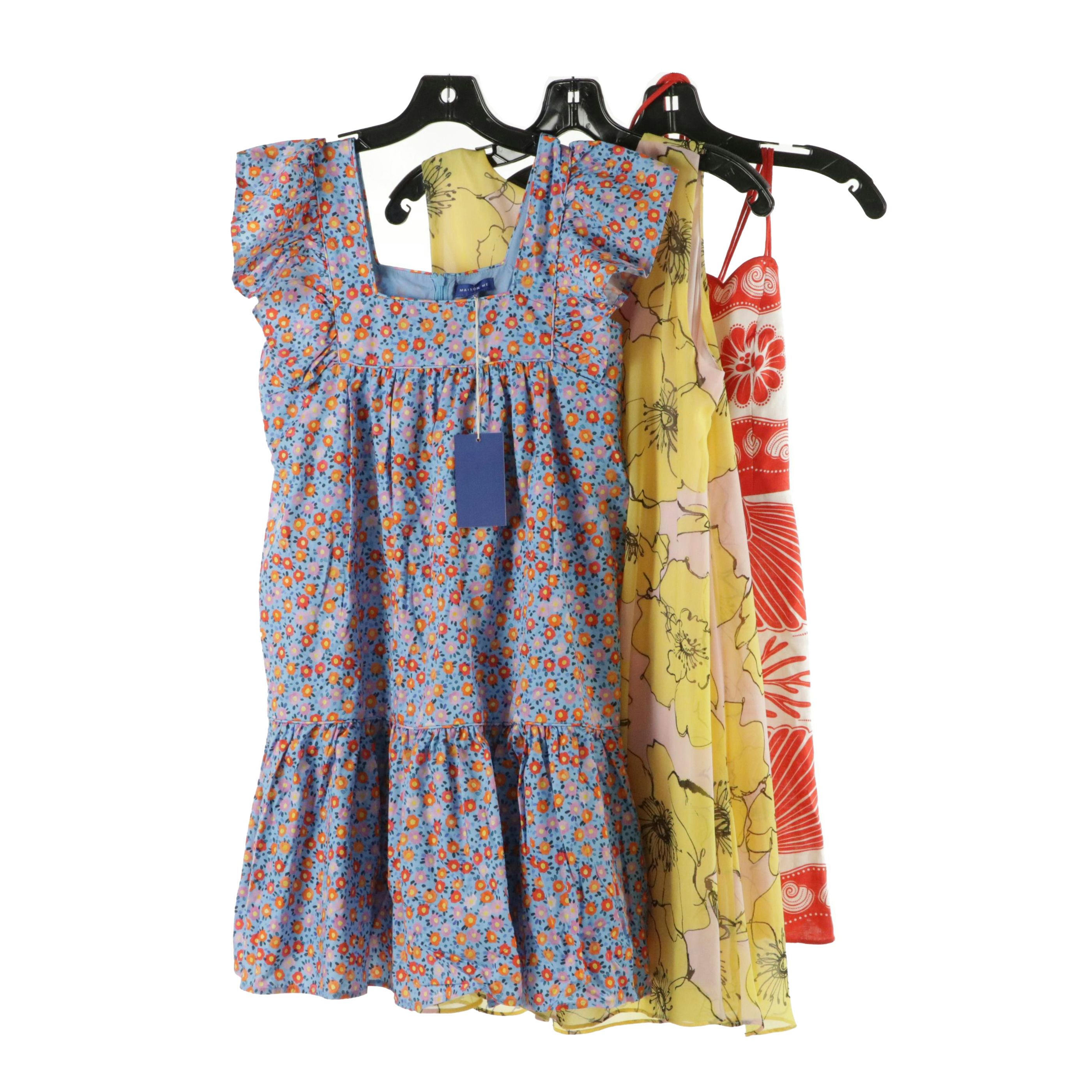 Farm Rio "Anika Shell" Linen Mini Dress, Maison Me Floral Baby Doll Dress, More