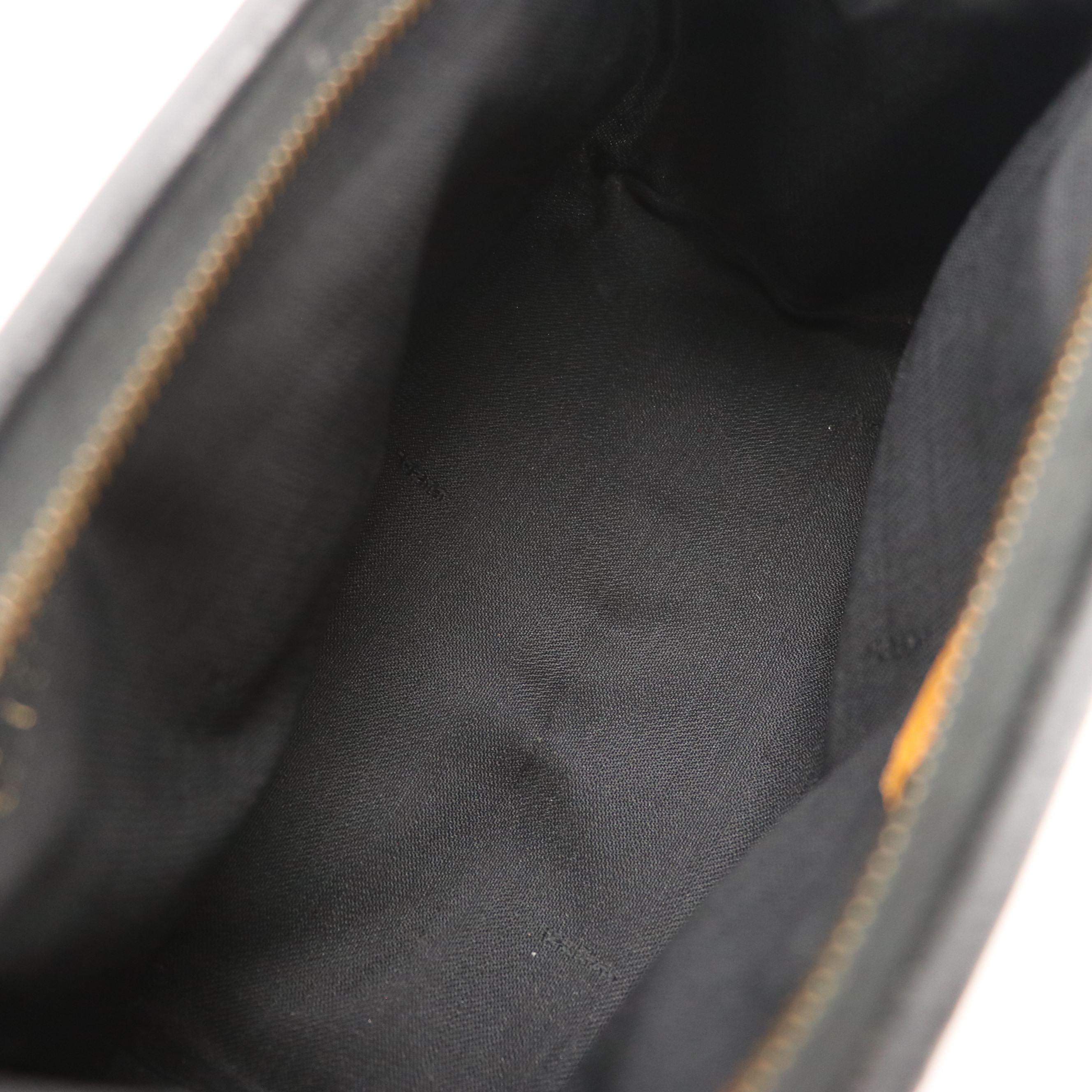 Fendi Mini Boston Handbag in Pequin Striped Canvas and Leather Trim