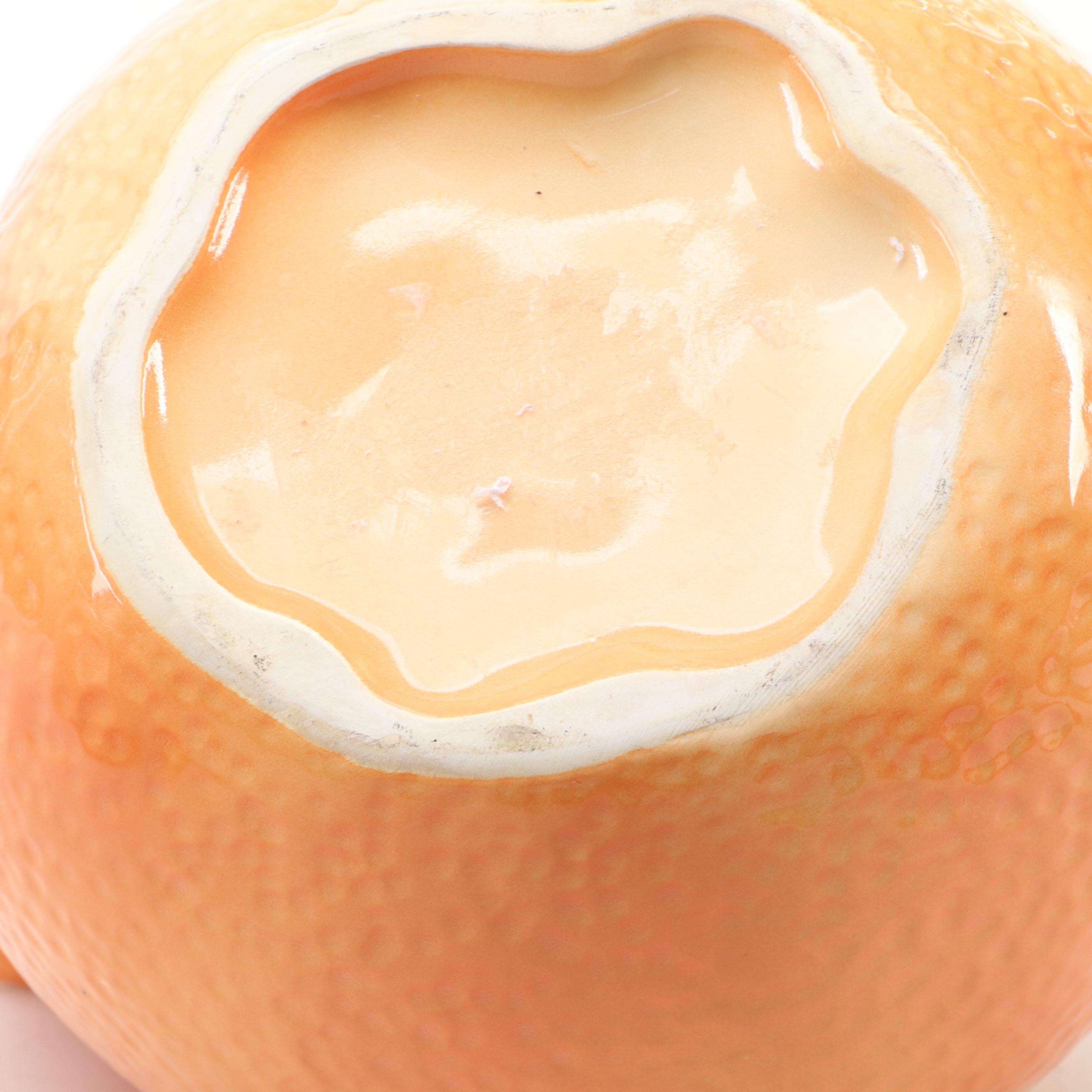 Burleigh Ware Covered Dish with Orange Shaped Teapot