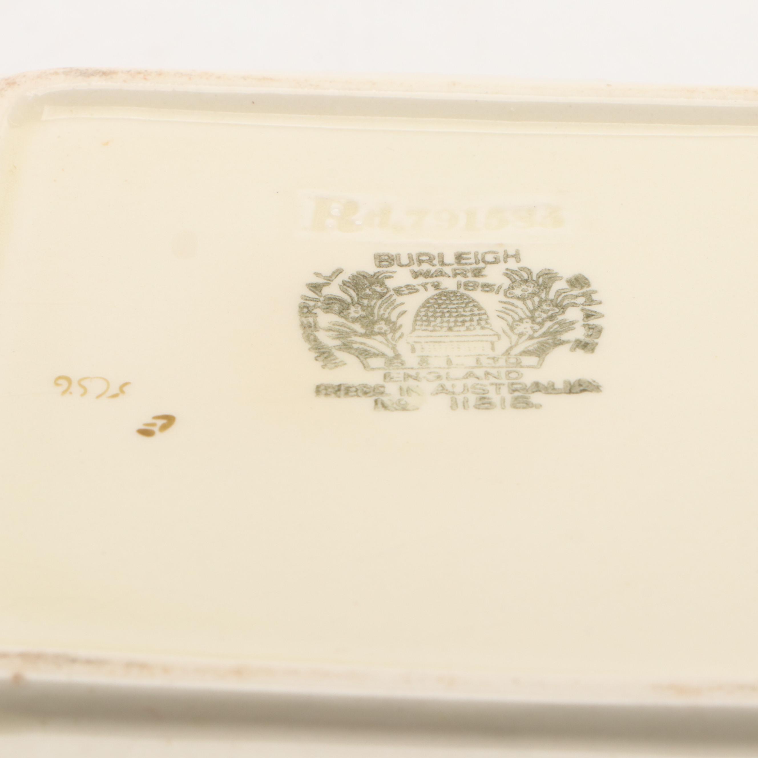 Burleigh Ware Covered Dish with Orange Shaped Teapot