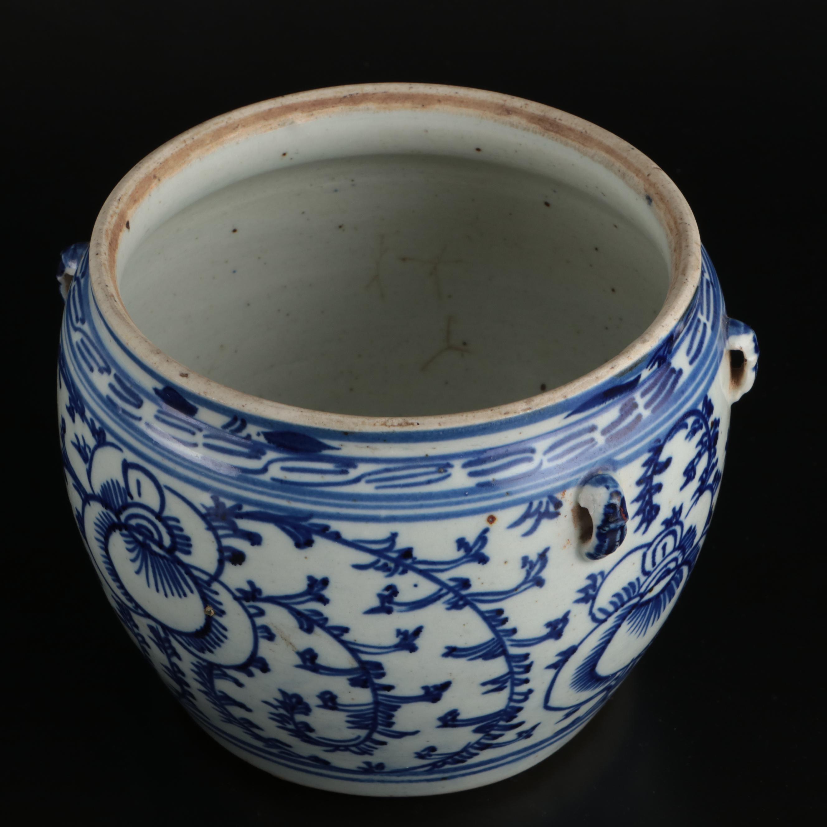 Chinese Blue and White Porcelain Bowls and Lidded Jar