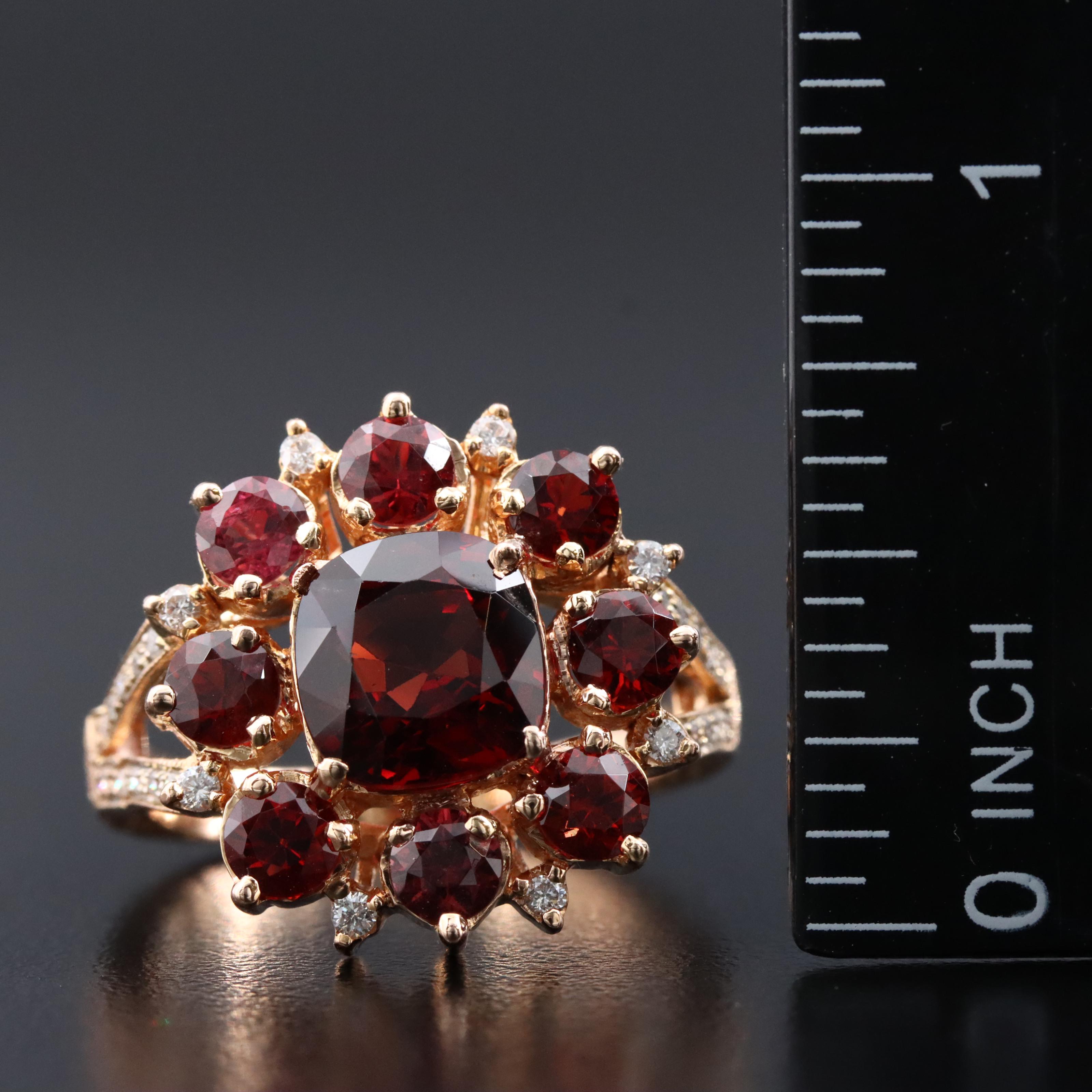 18K Spinel and Diamond Ring
