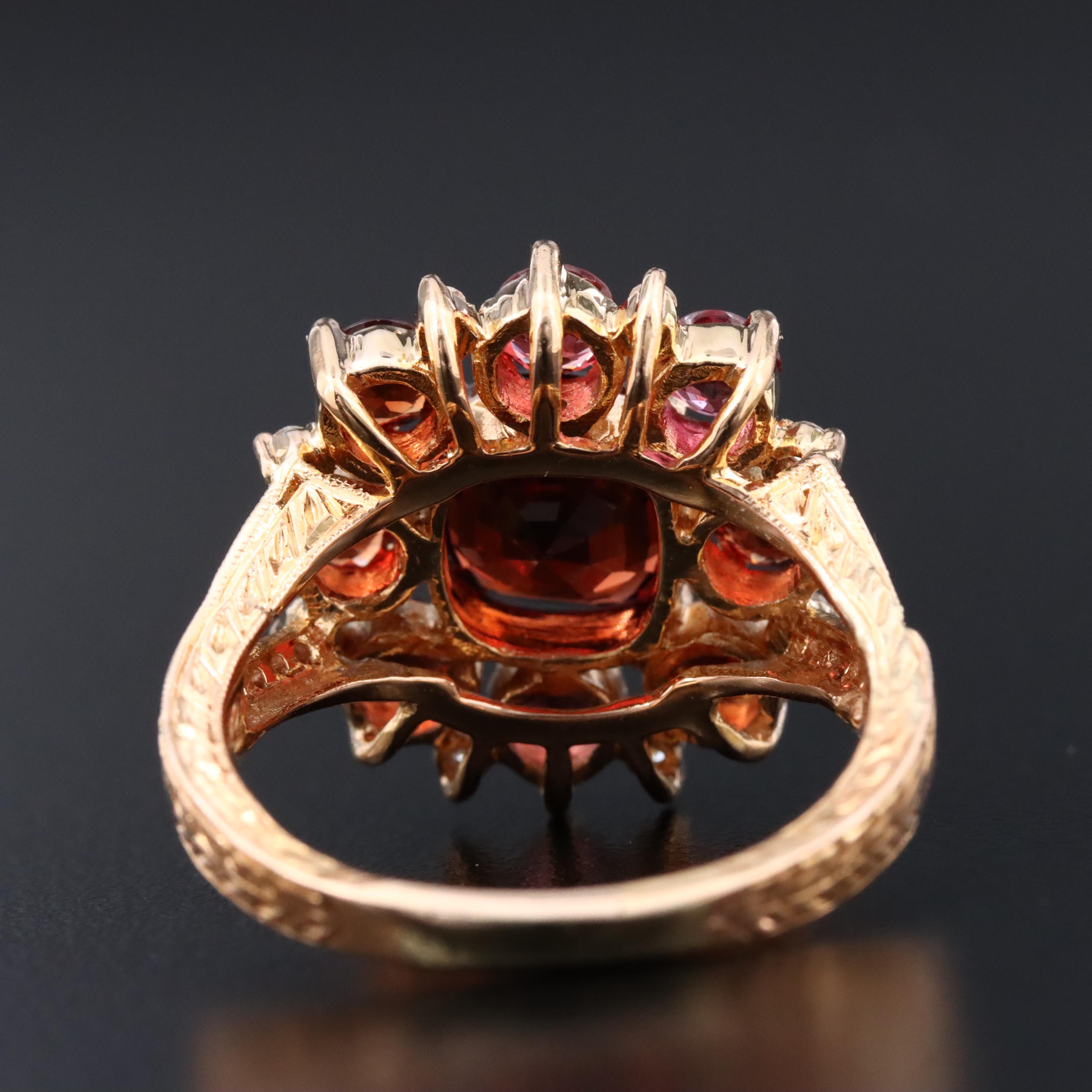 18K Spinel and Diamond Ring