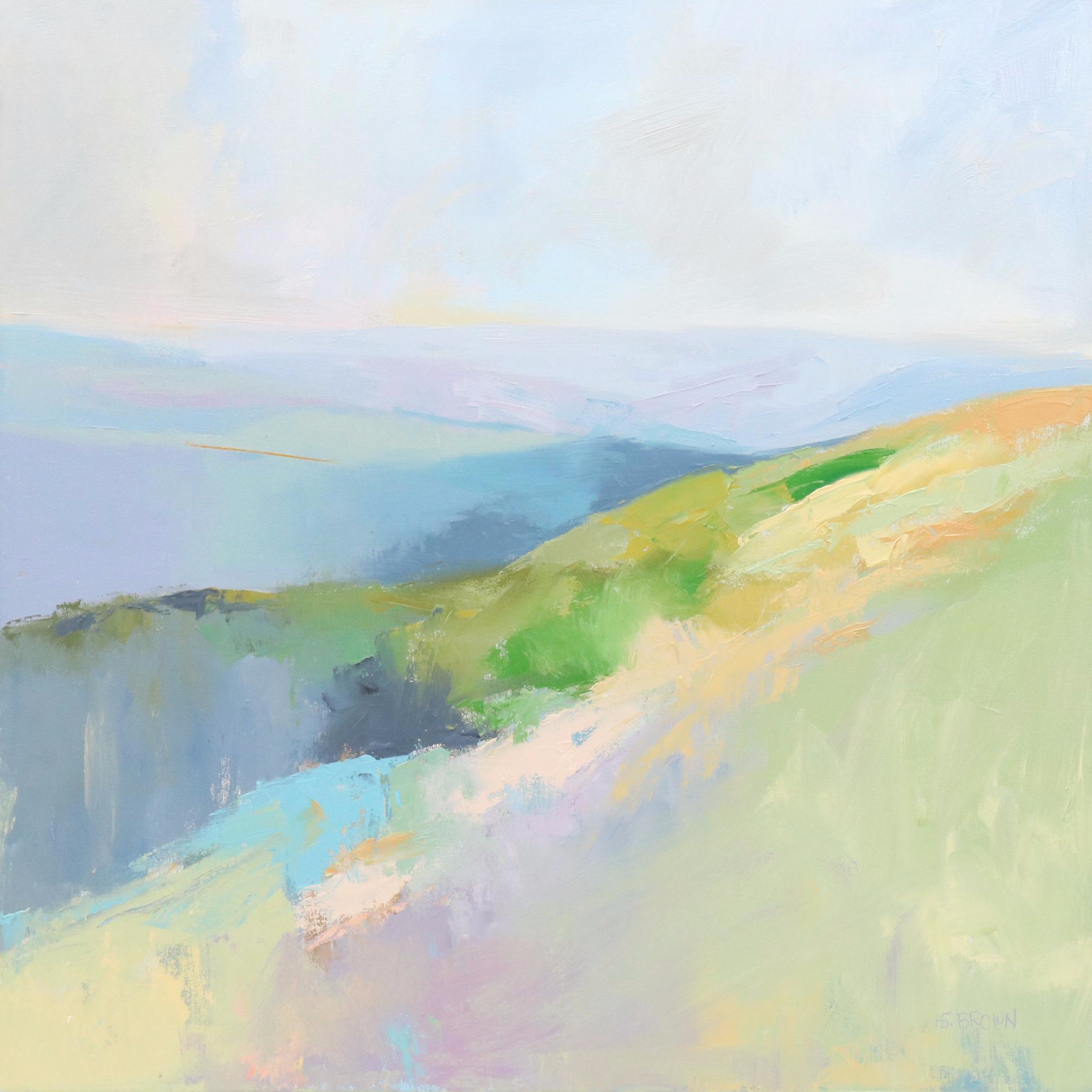 Sarah Brown Landscape Oil Painting "Calm and Chaos," 21st Century