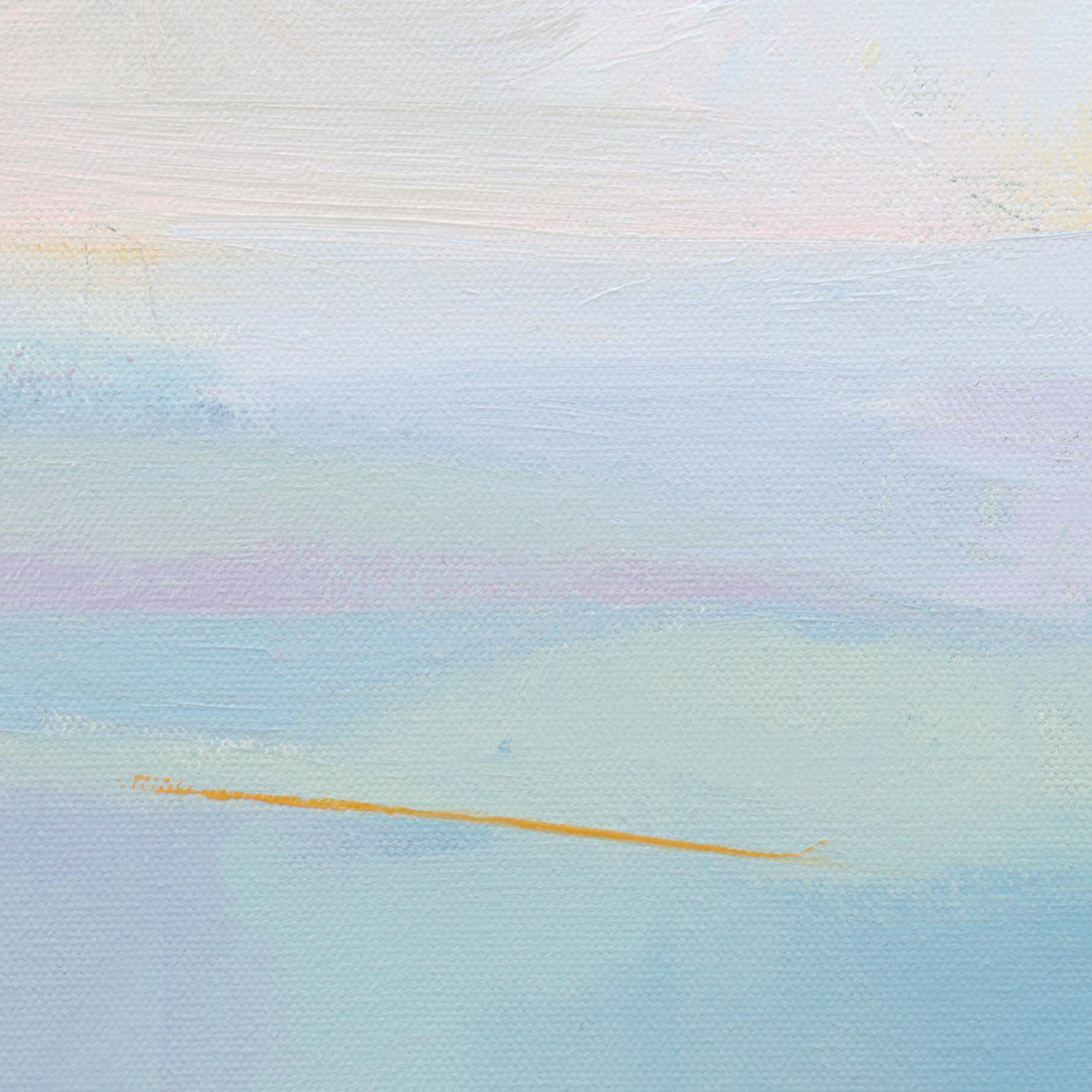 Sarah Brown Landscape Oil Painting "Calm and Chaos," 21st Century