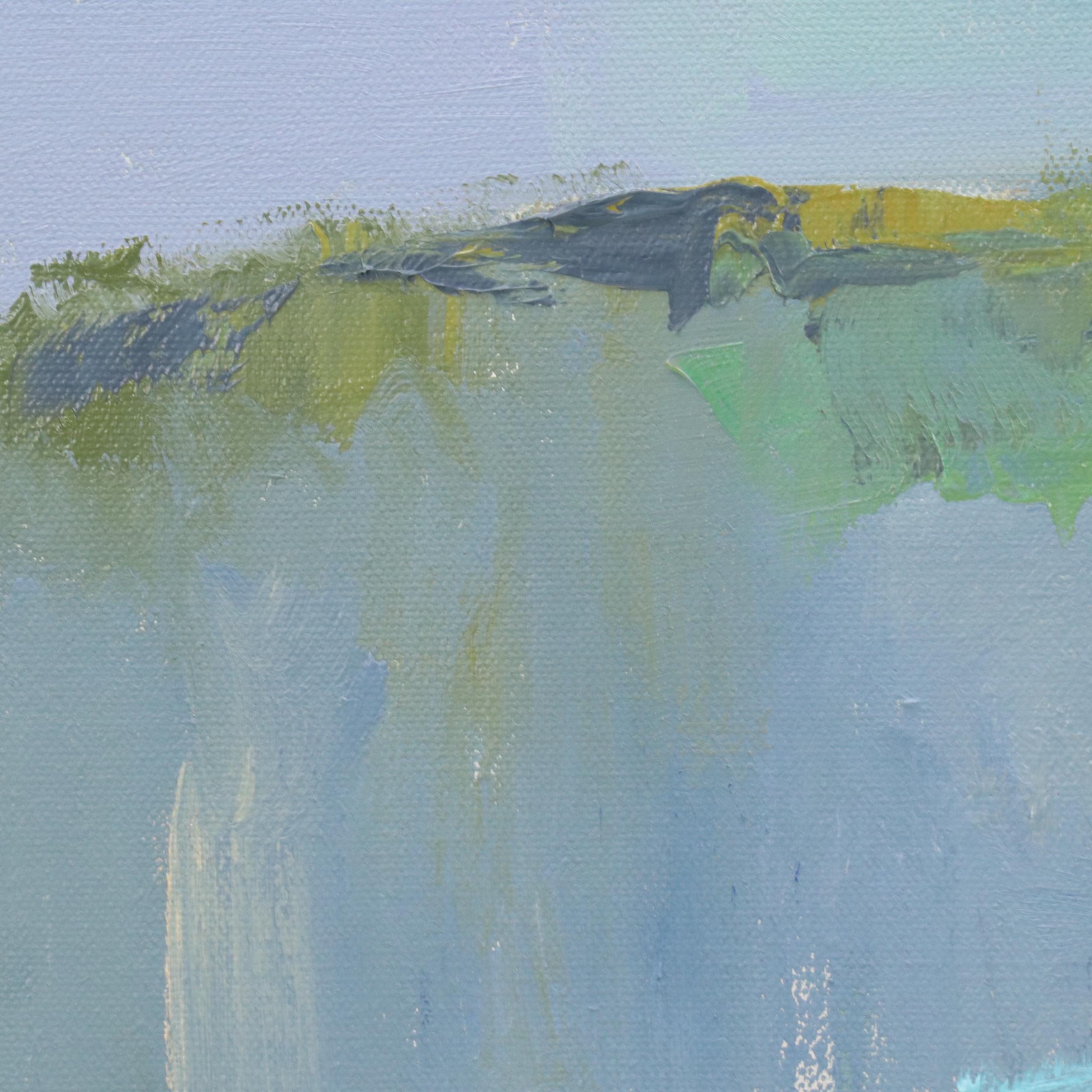 Sarah Brown Landscape Oil Painting "Calm and Chaos," 21st Century