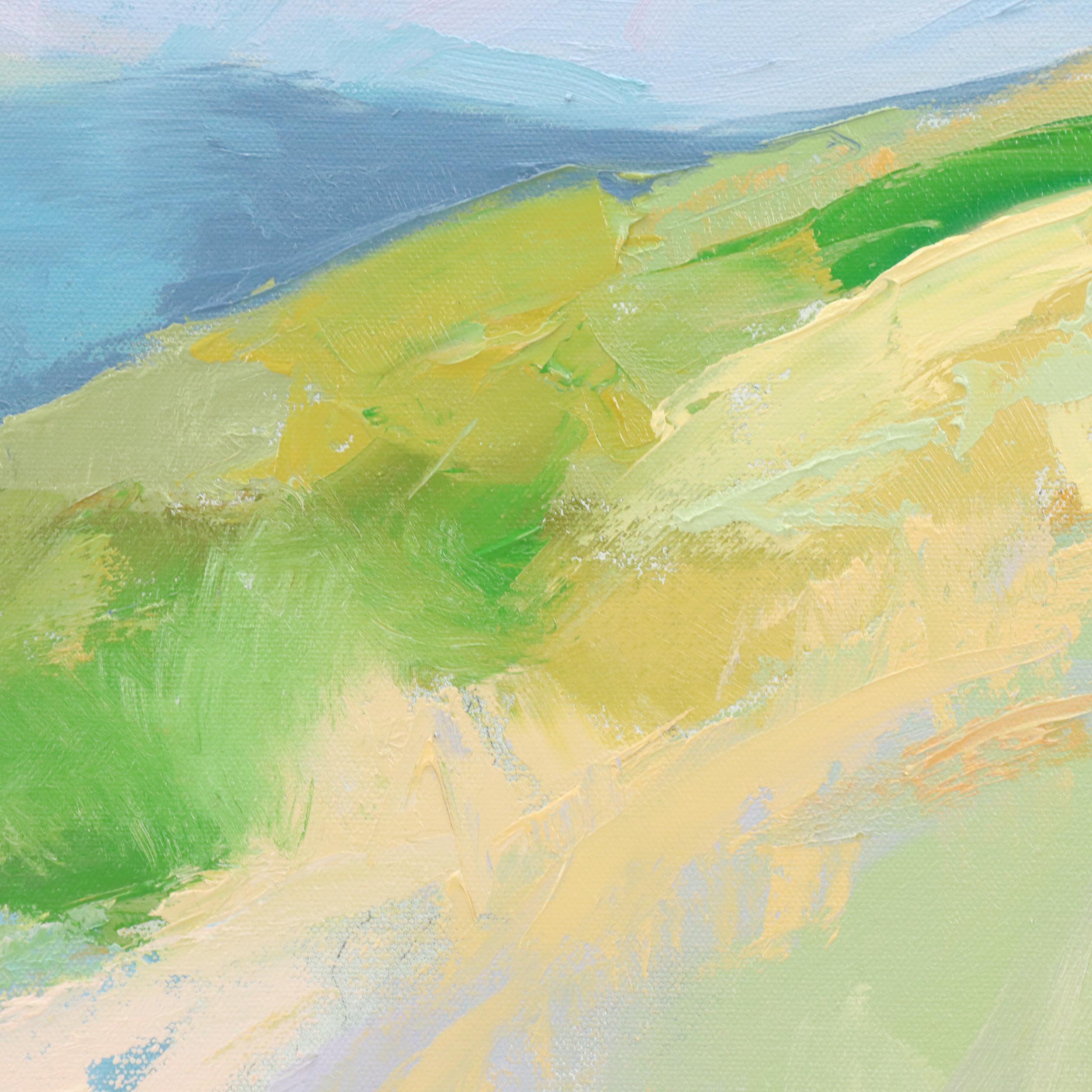 Sarah Brown Landscape Oil Painting "Calm and Chaos," 21st Century