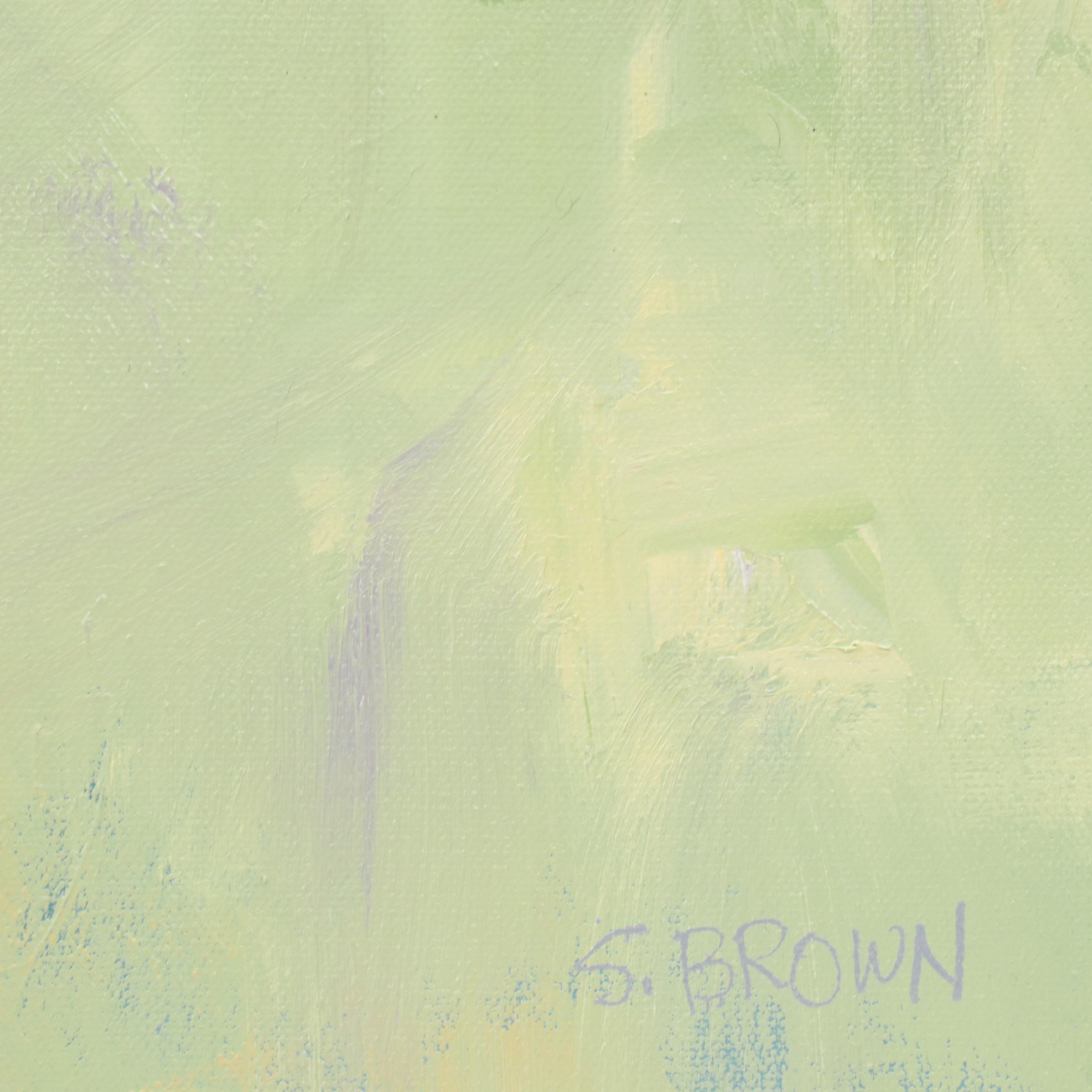 Sarah Brown Landscape Oil Painting "Calm and Chaos," 21st Century