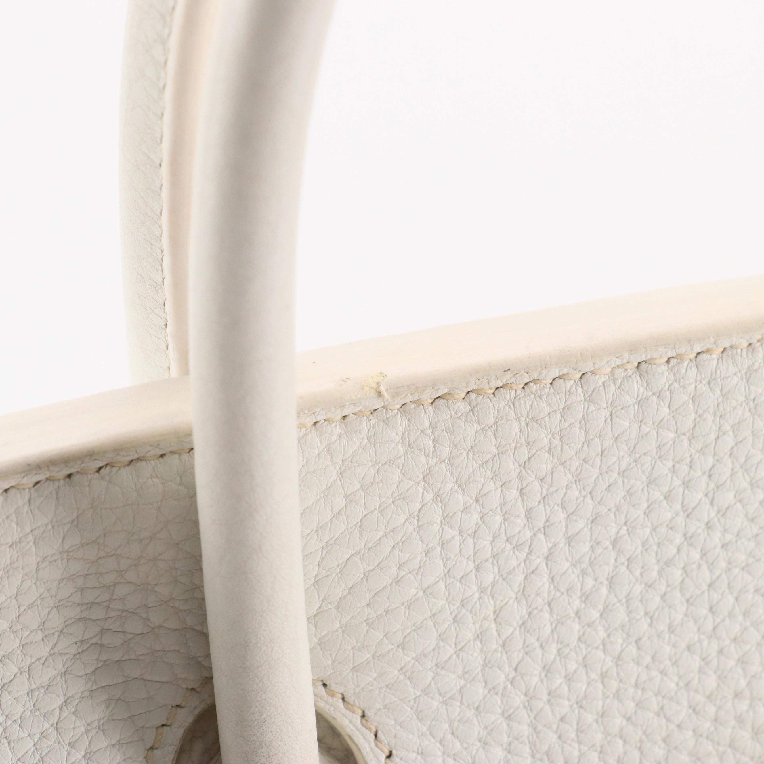 Hermès Birkin 35 Satchel in White Clemence Leather