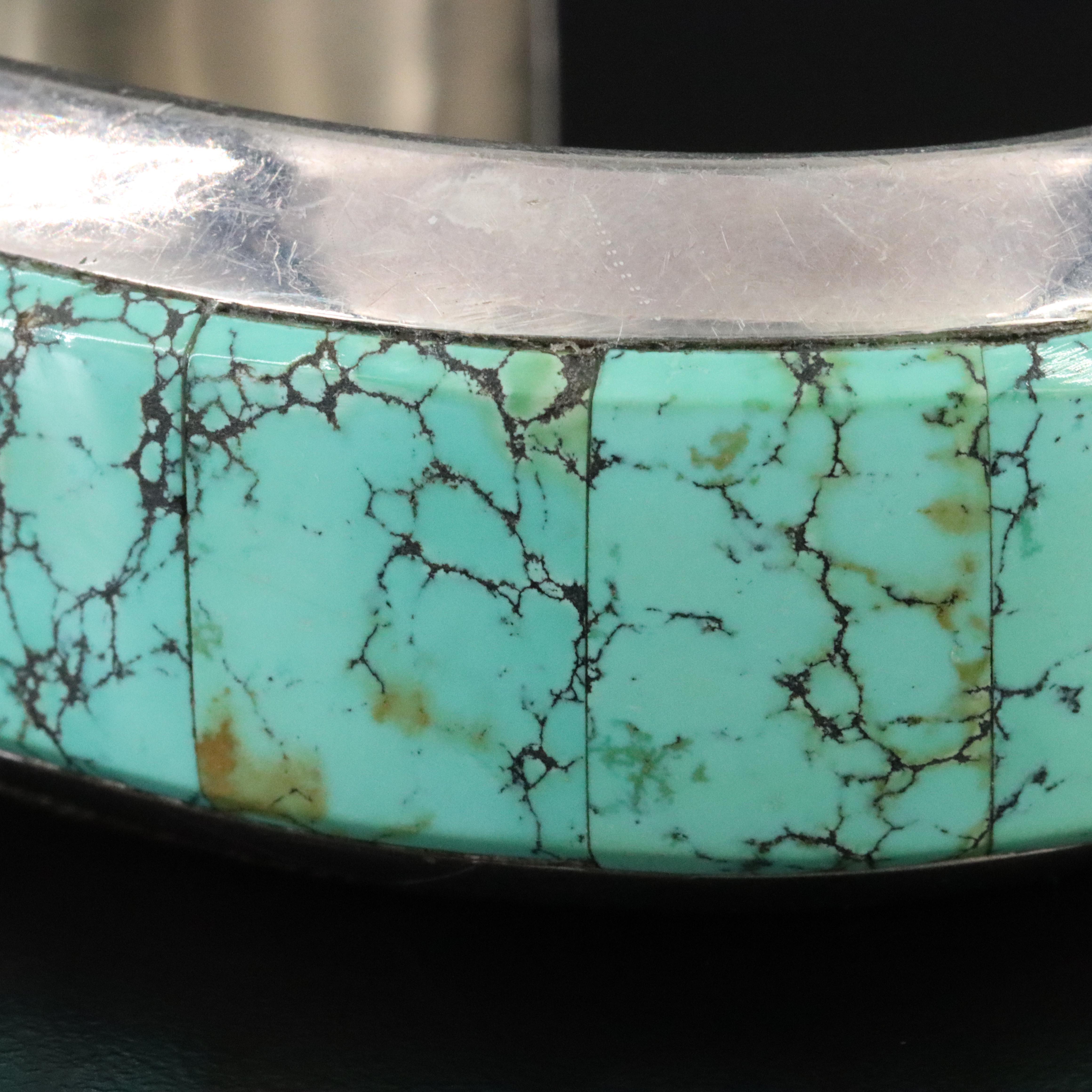 Marvin and Luanne Slim Navajo Diné Sterling Gemstone Cuff Bracelet