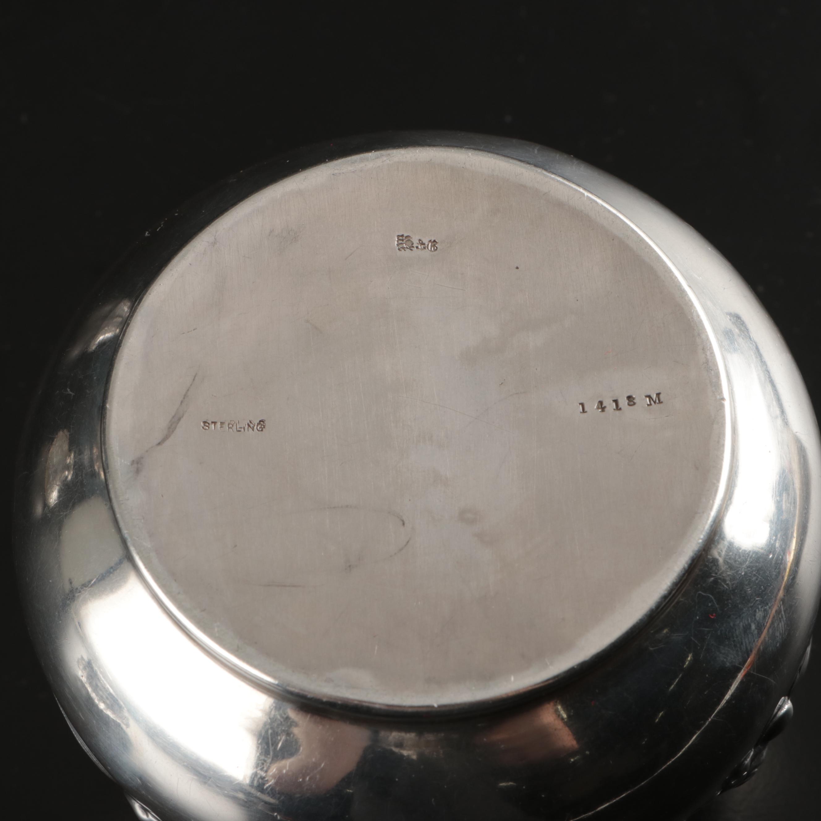 Gorham Sterling Silver Powder Jar and Other Sterling Vanity Items