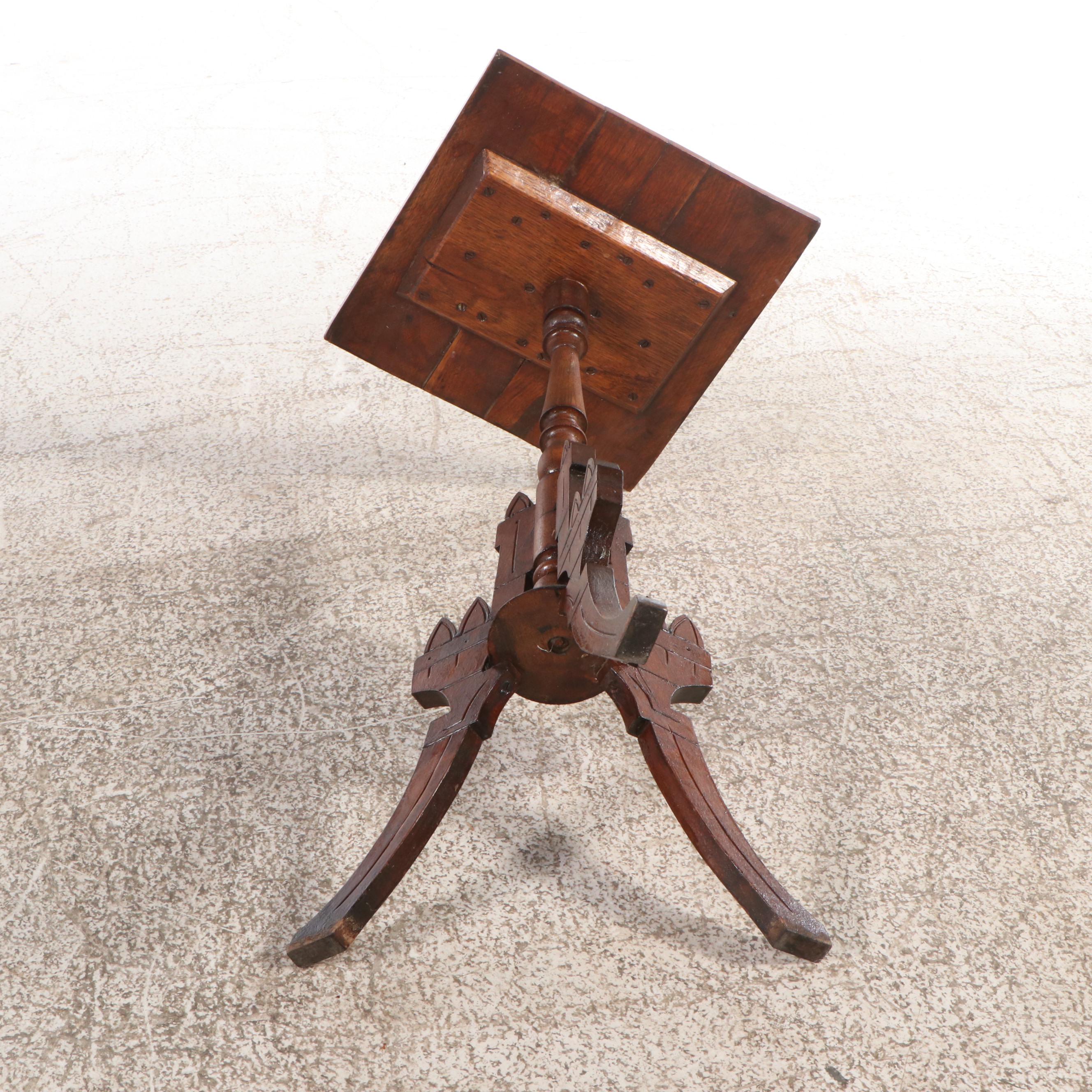 Victorian Carved Mahogany Accent Table