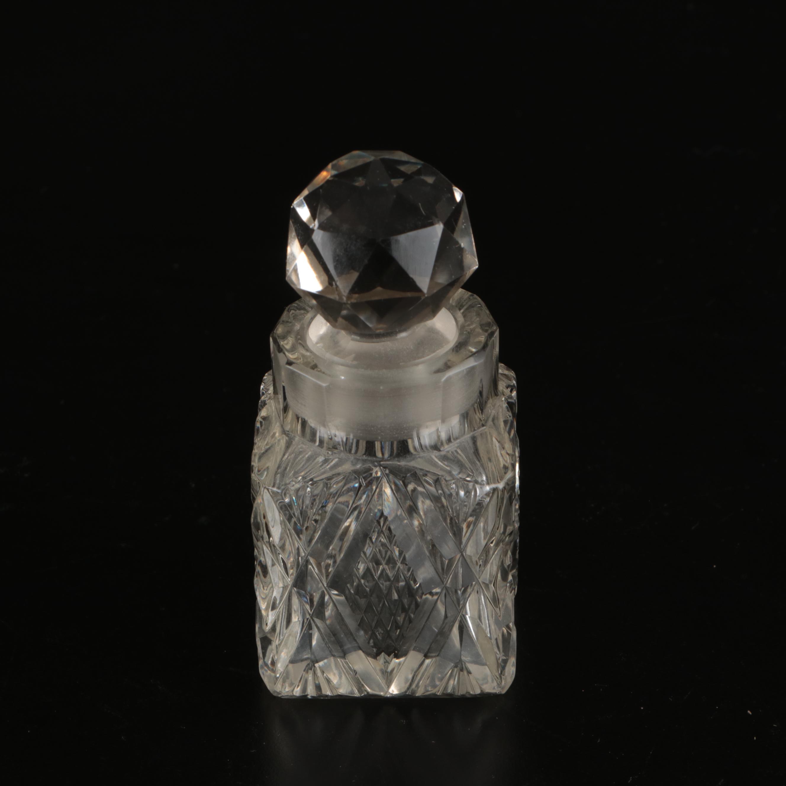 Continental Cut Crystal Perfume Bottles, Early to Mid-20th Century
