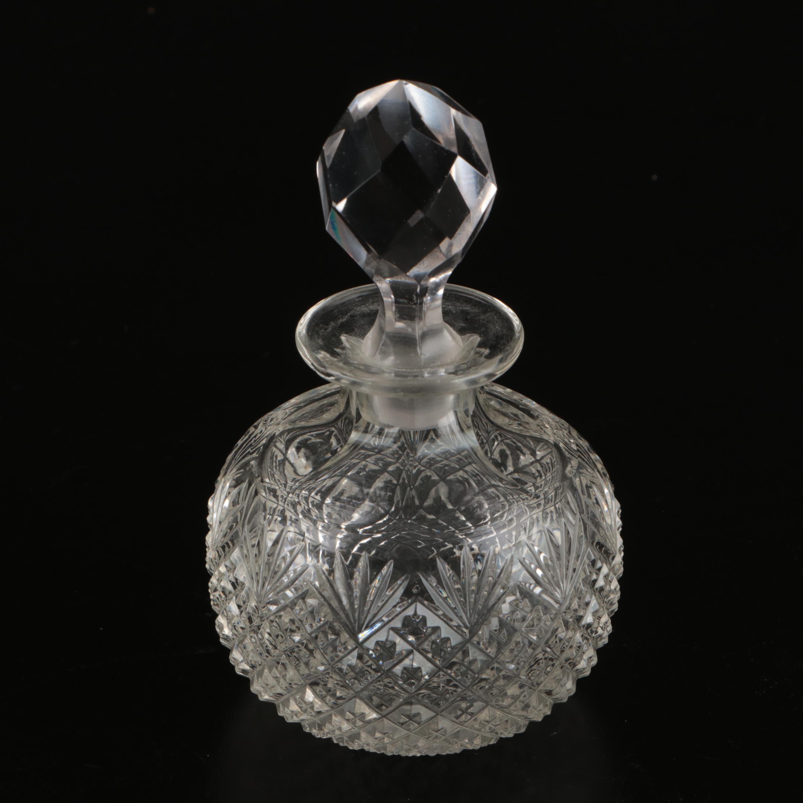 Continental Cut Crystal Perfume Bottles, Early to Mid-20th Century