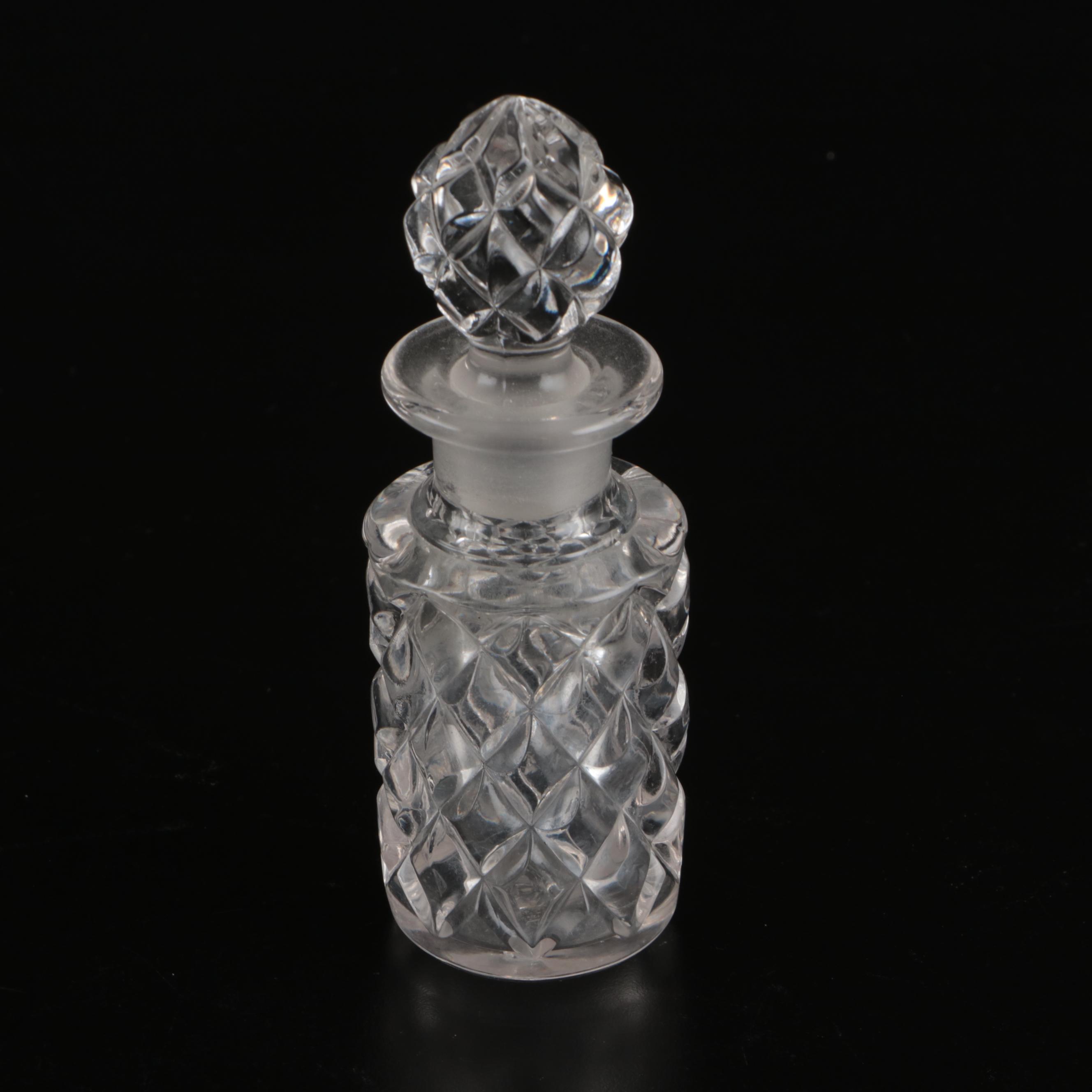 Continental Cut Crystal Perfume Bottles, Early to Mid-20th Century