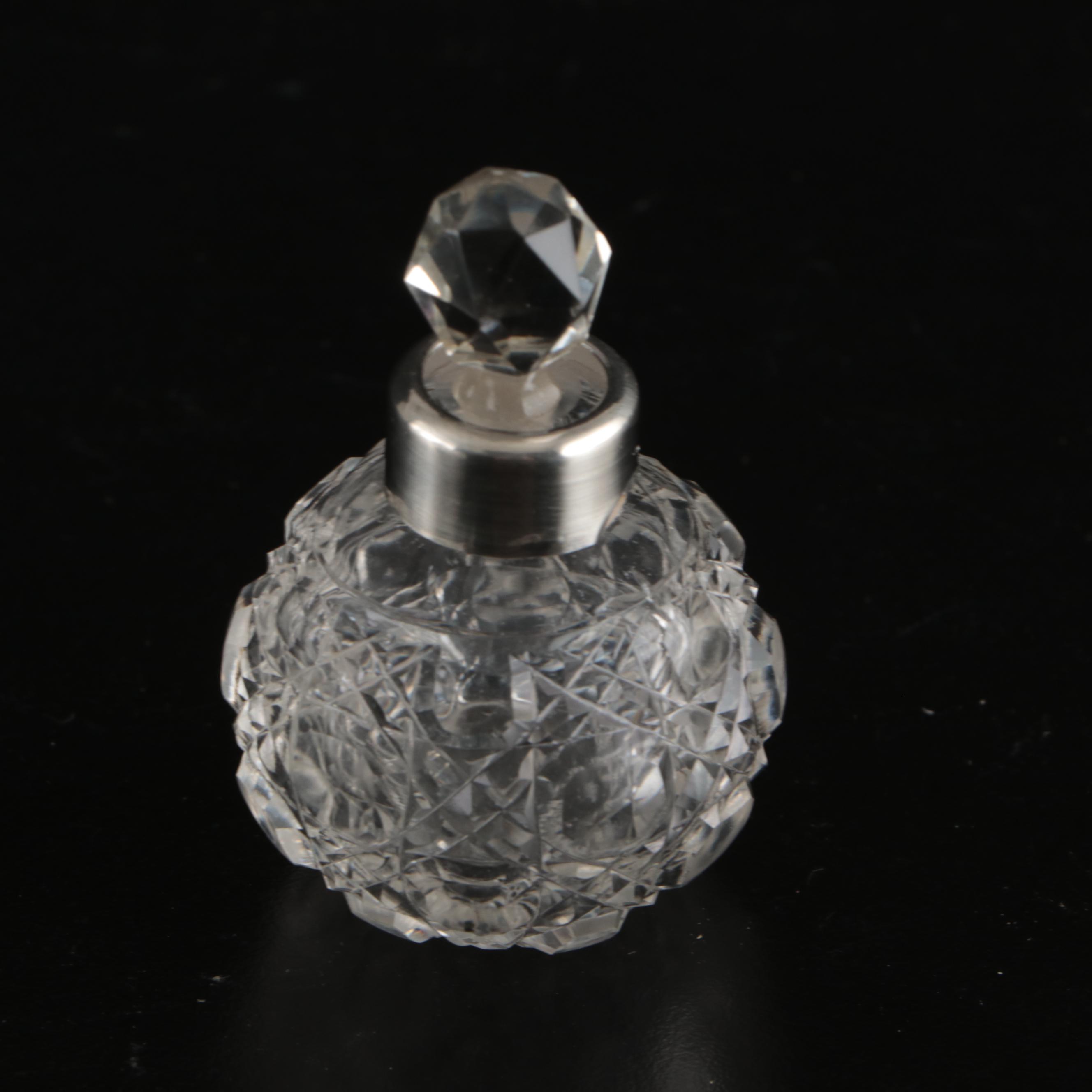 Continental Cut Crystal Perfume Bottles, Early to Mid-20th Century