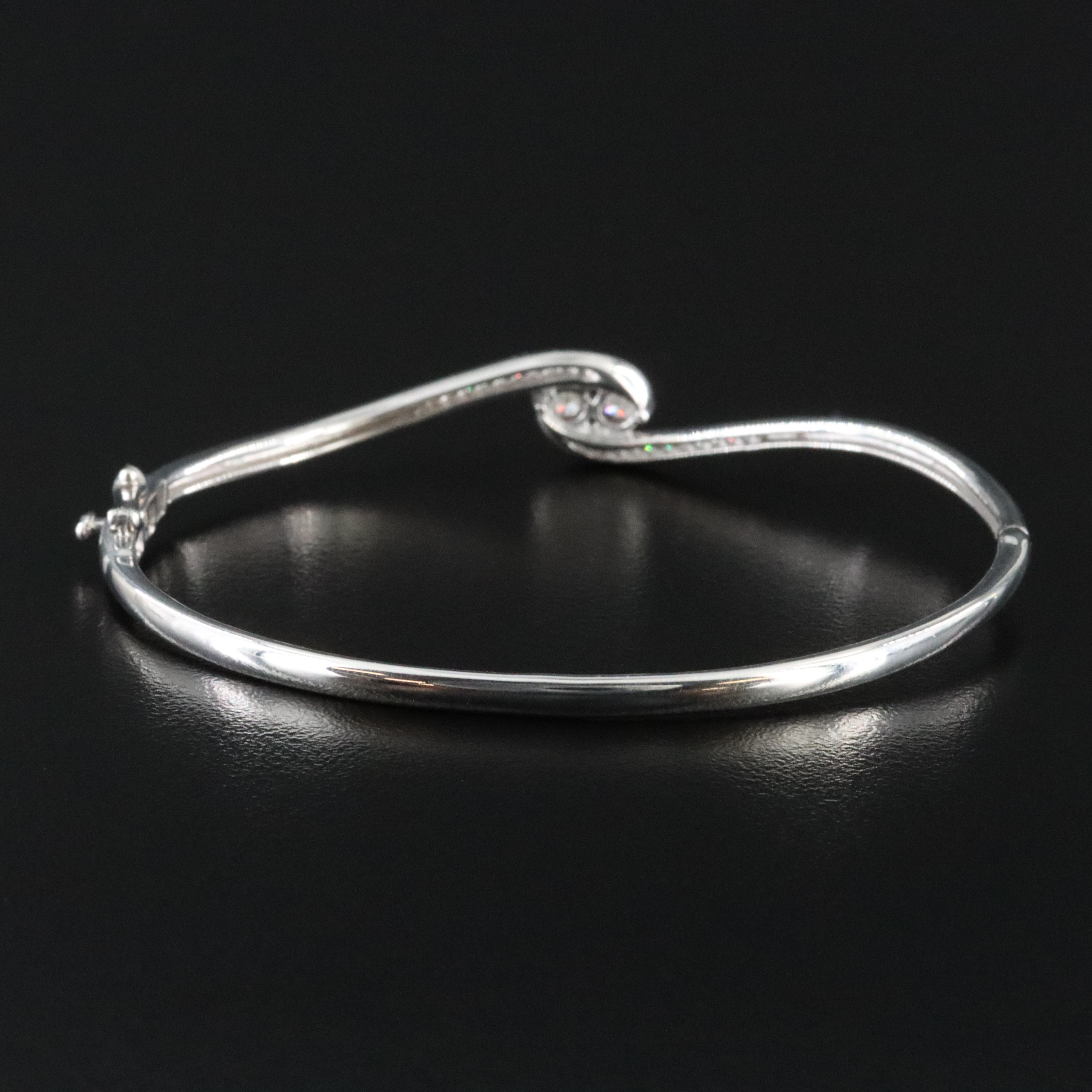Sterling Diamond Bypass Bracelet