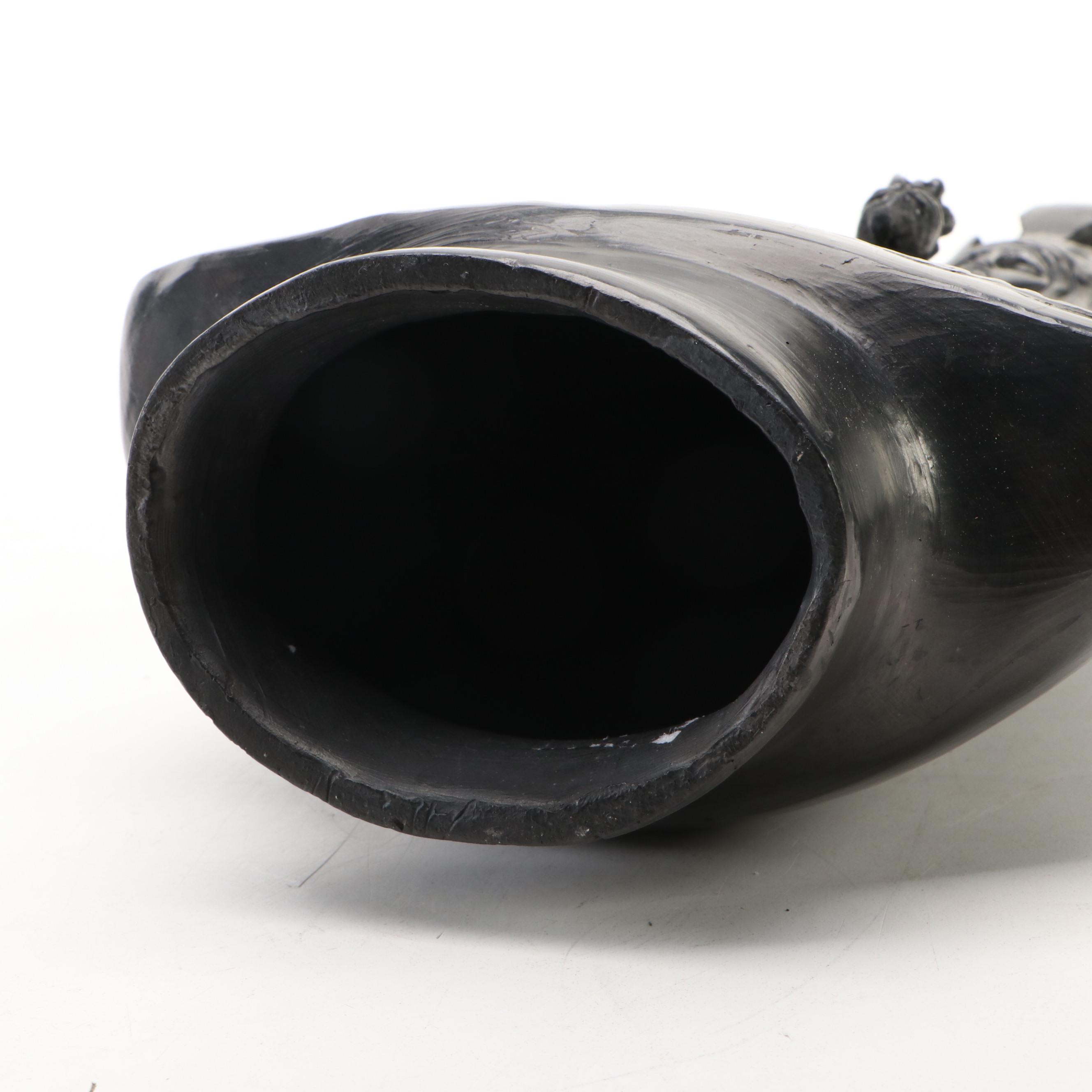 Oaxaca Mexico Black Clay Ceramic Virgin of Solitude