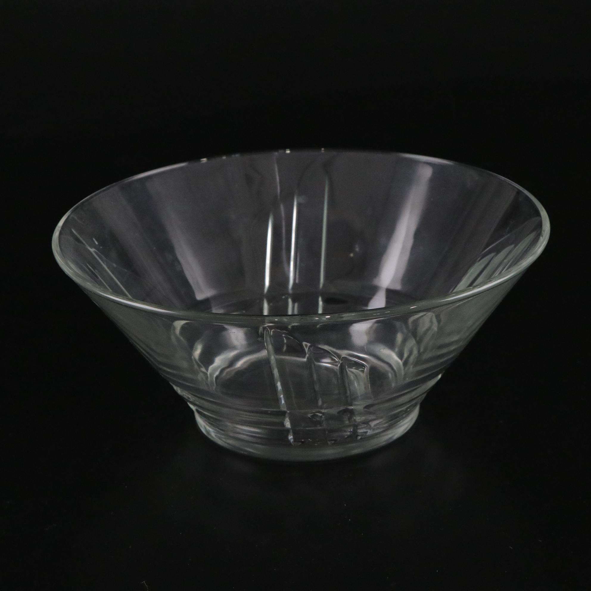 Gorham "Emily's Attic" Glass Cake Stand with Luminarc Bowl