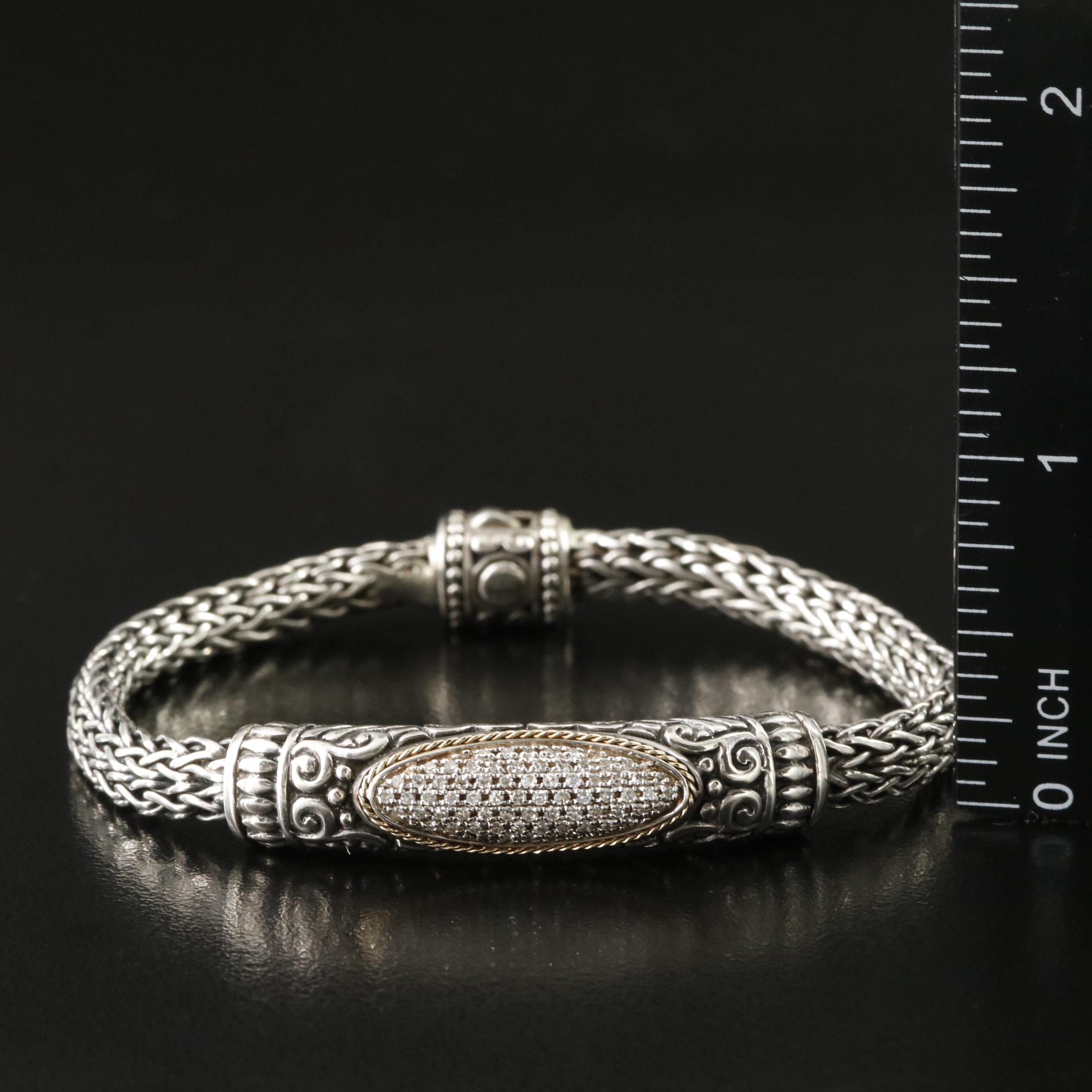 EFFY Sterling Diamond Bracelet with 18K Accent