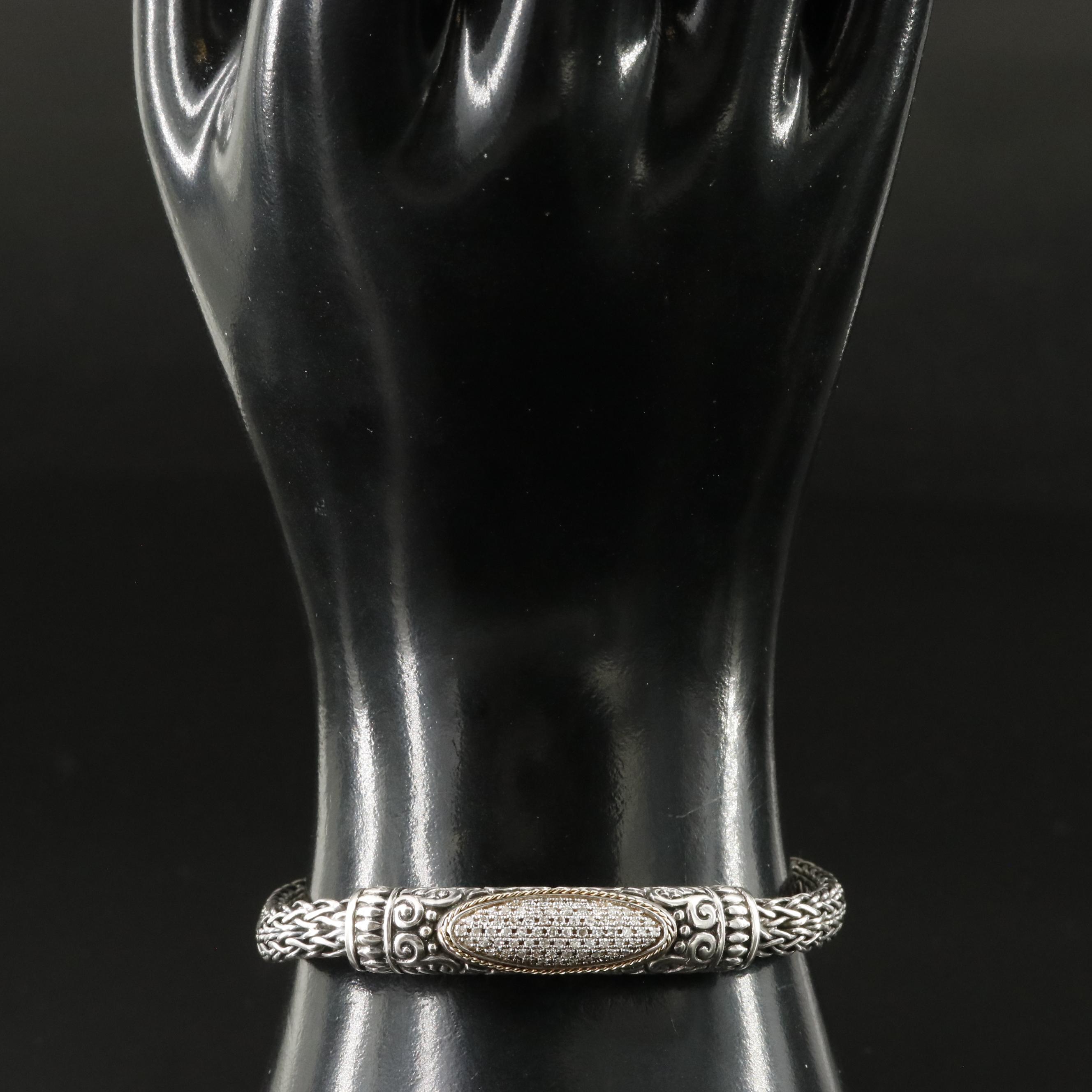 EFFY Sterling Diamond Bracelet with 18K Accent