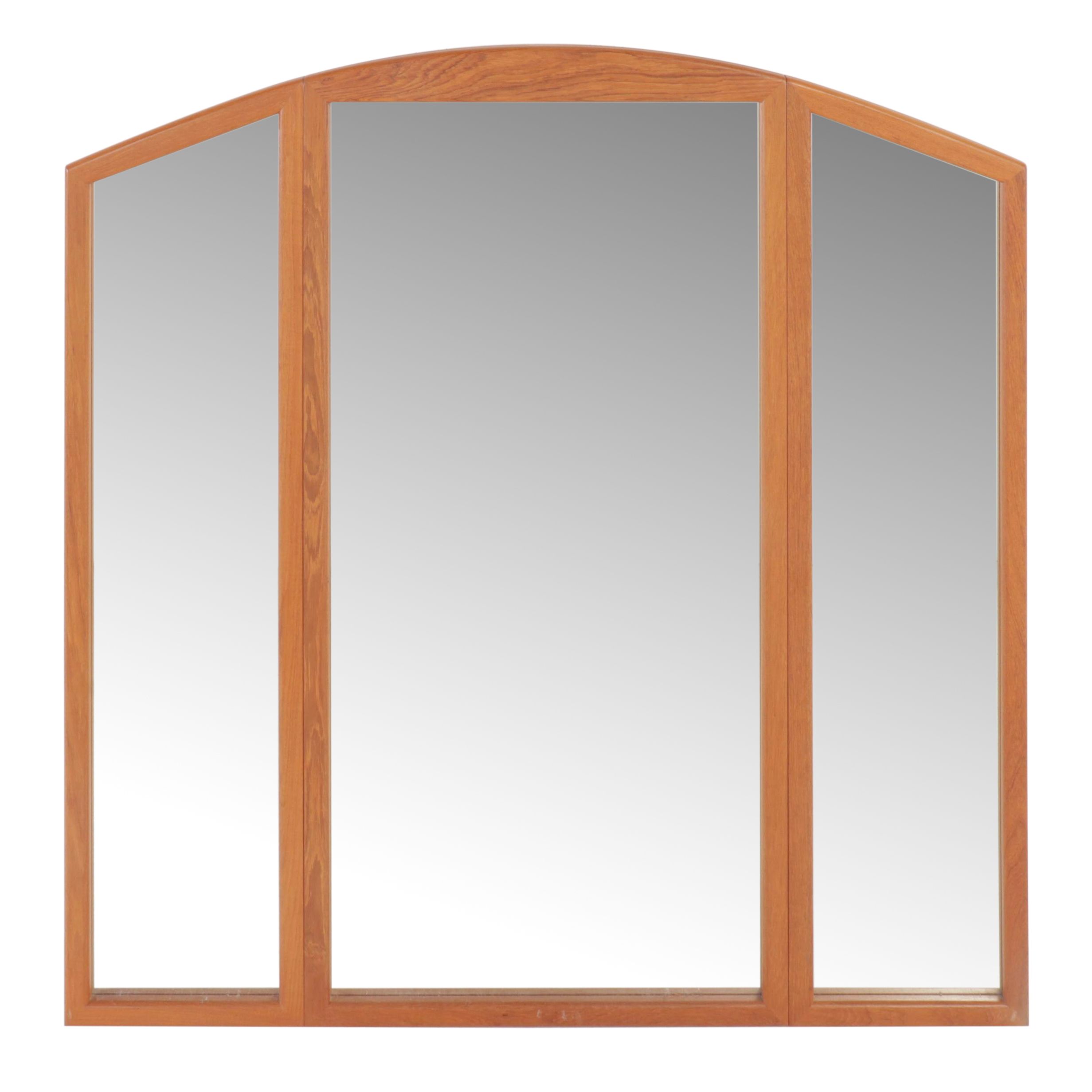 Oak Framed Triptych Mirror