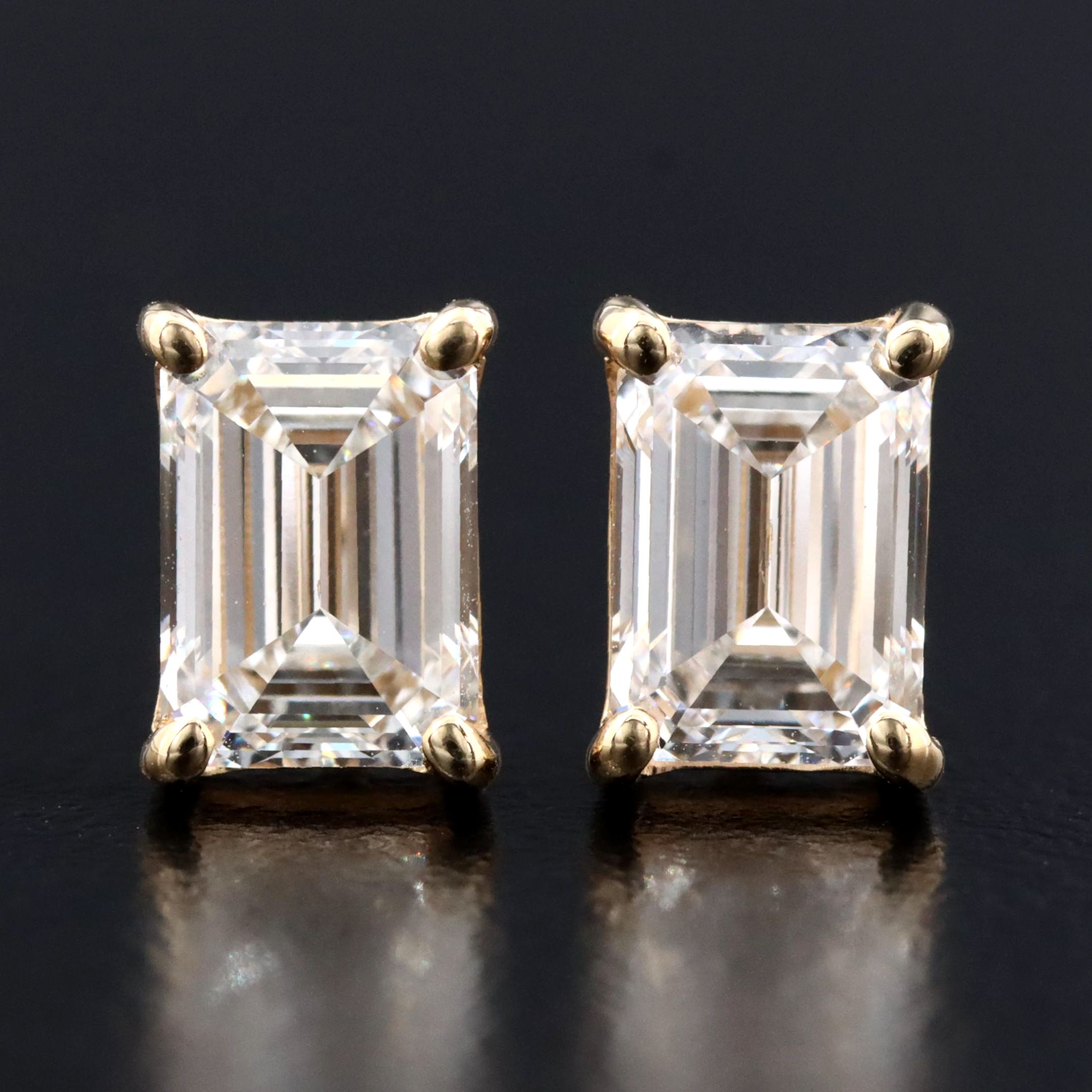 18K 2.05 CTW Lab Grown Diamond Stud Earrings with IGI Reports