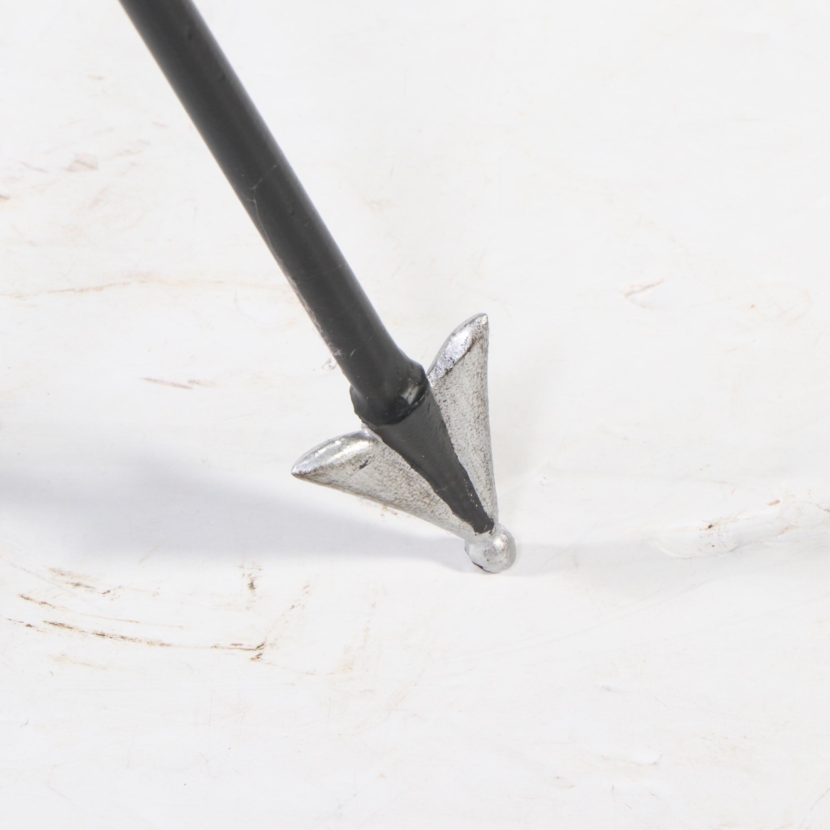 Pier 1 Glass Top Plant Stand with Arrow Legs and a Floral Metal Accent Table