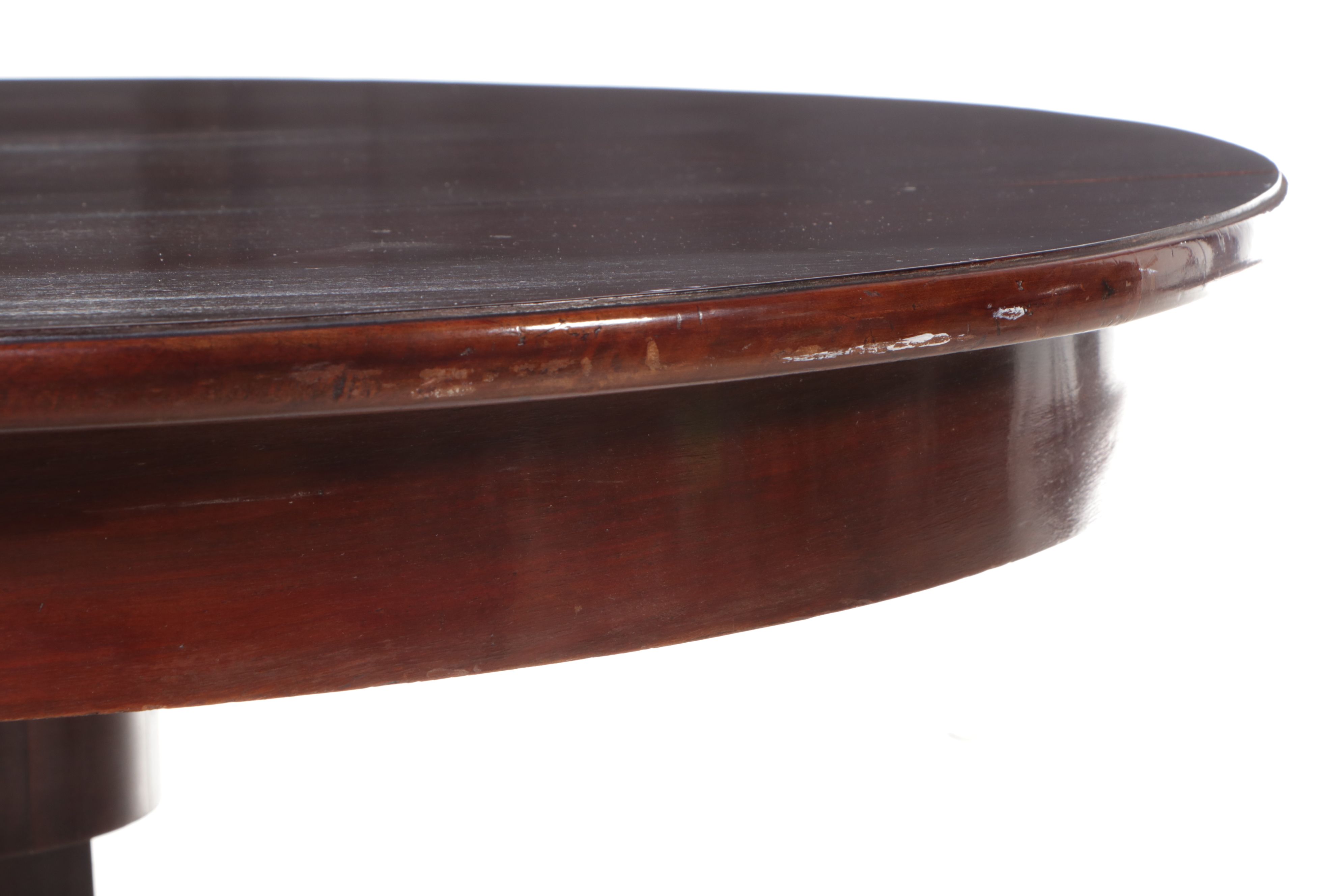 Wood Pedestal Bistro Table, Early to Mid-20th Century