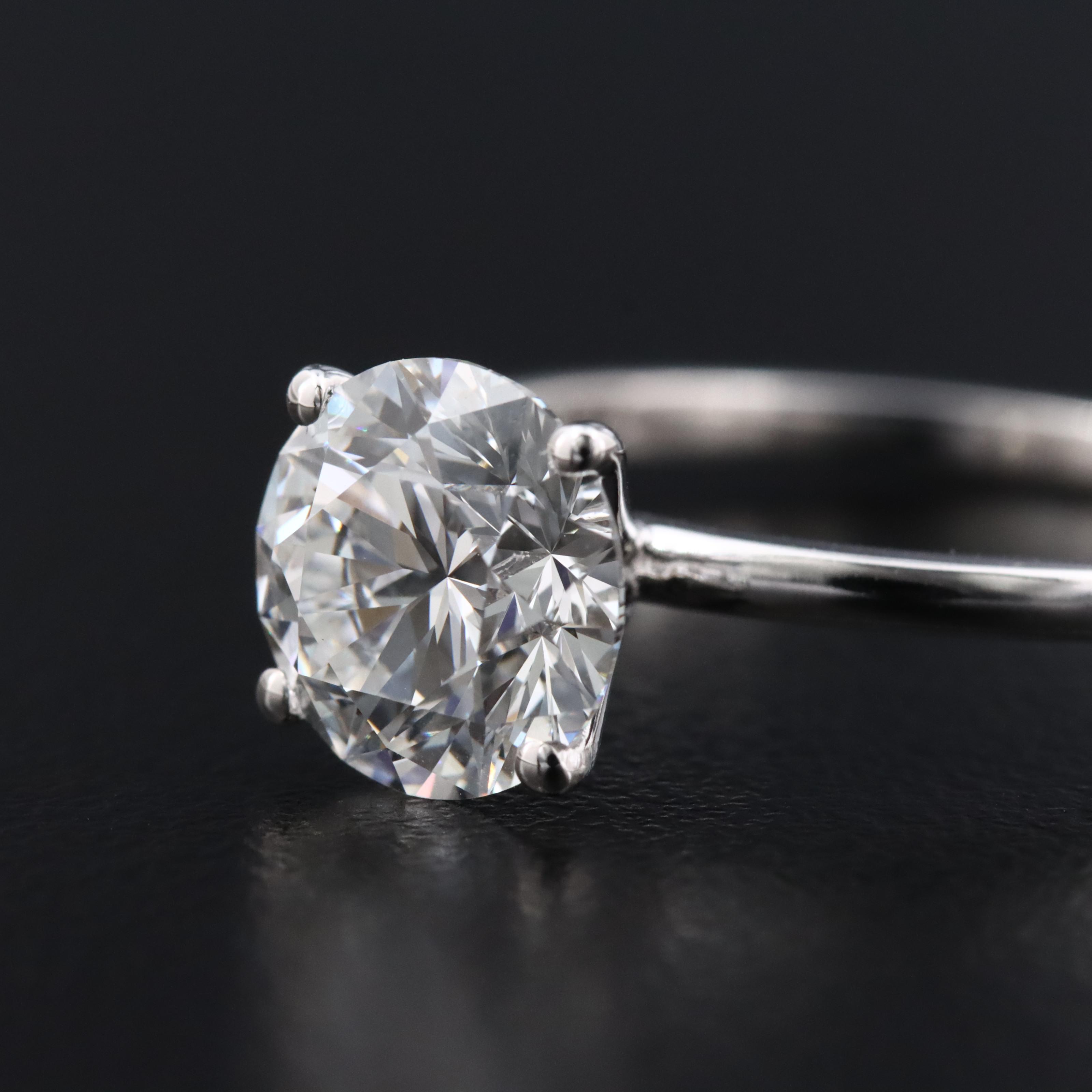 14K 2.00 CT Lab Grown Diamond Ring with an IGI Report