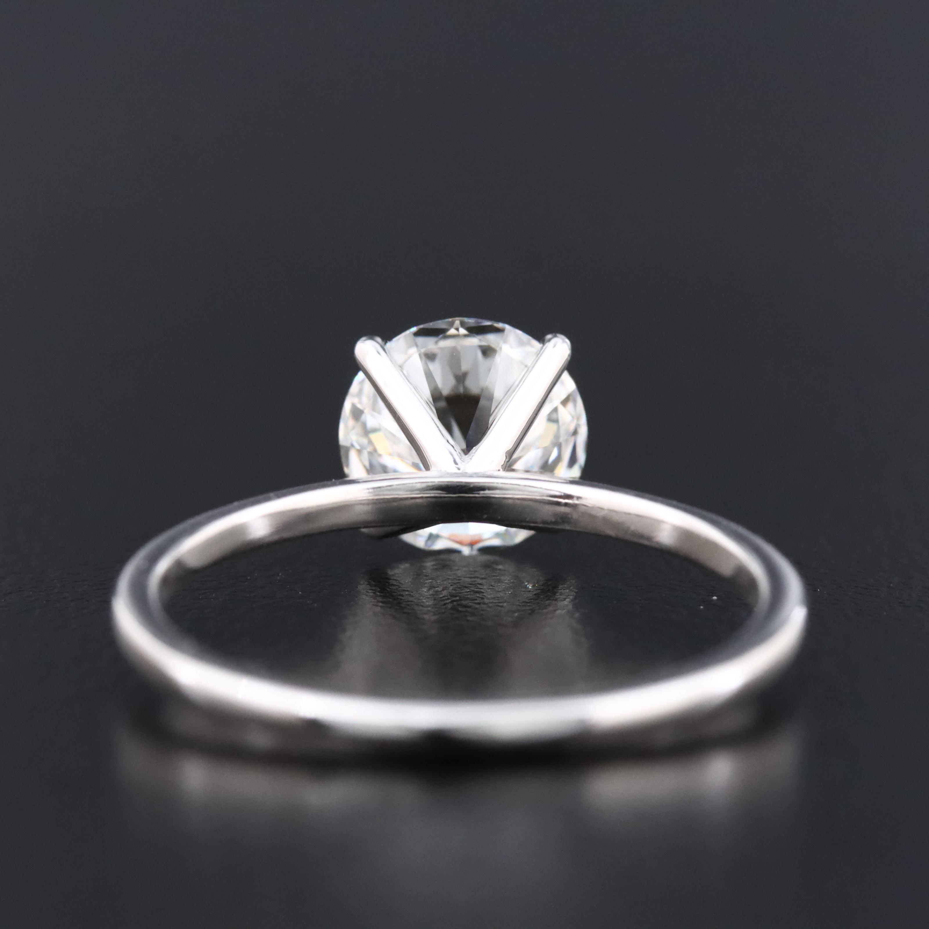 14K 2.00 CT Lab Grown Diamond Ring with an IGI Report