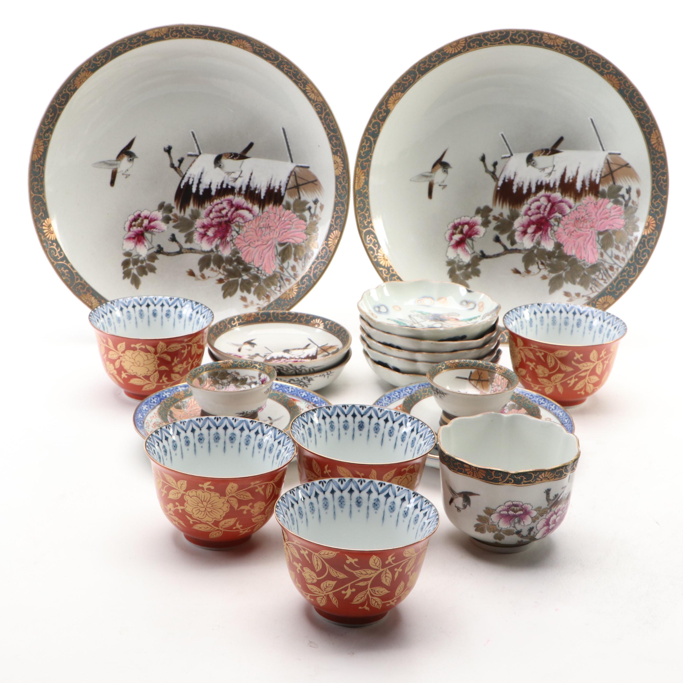 Japanese Kutani and Other Porcelain Tableware