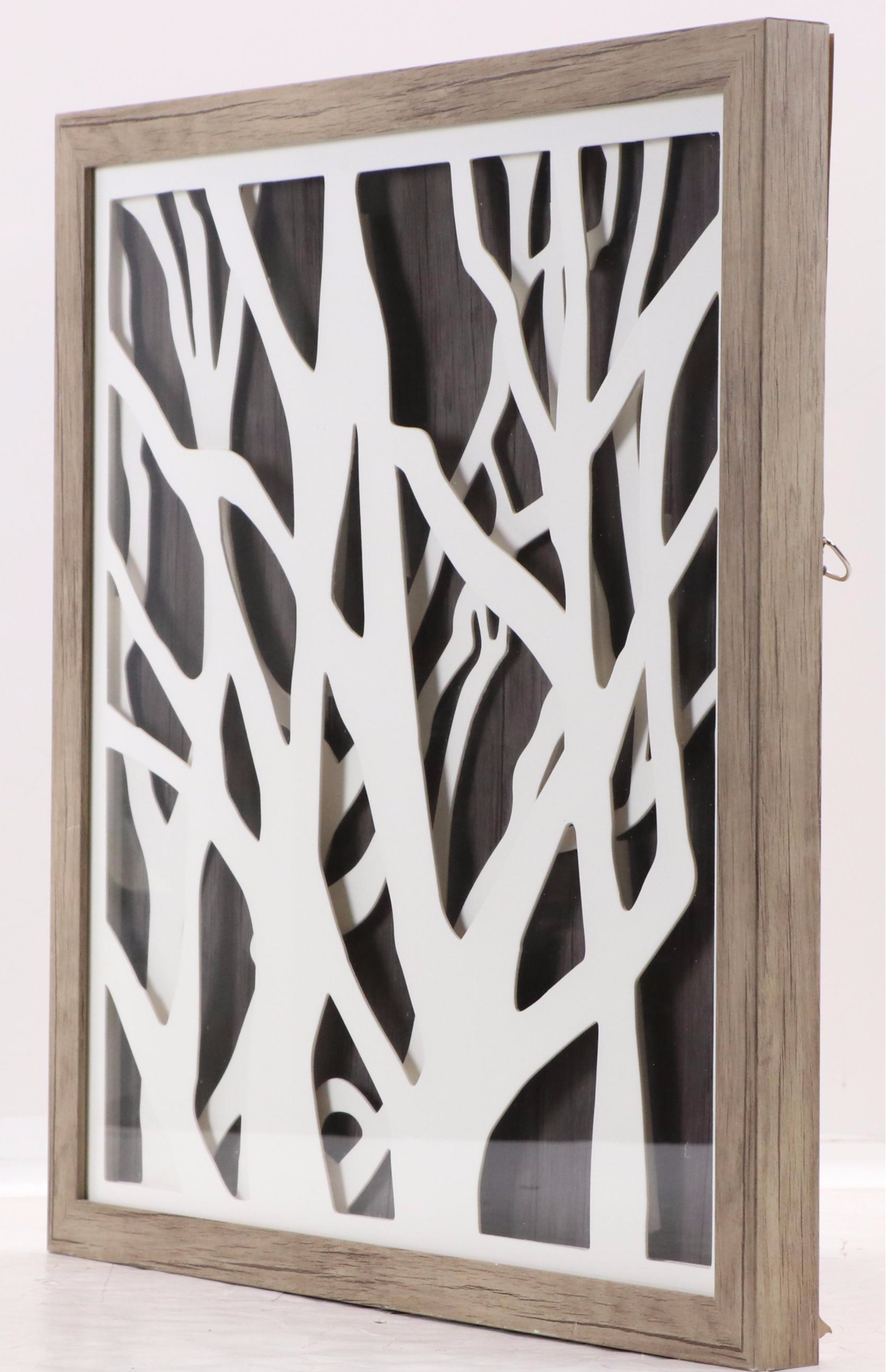 Patton Wall Decor 3-D Paperboard Composition "Neutral Forest," 21st Century