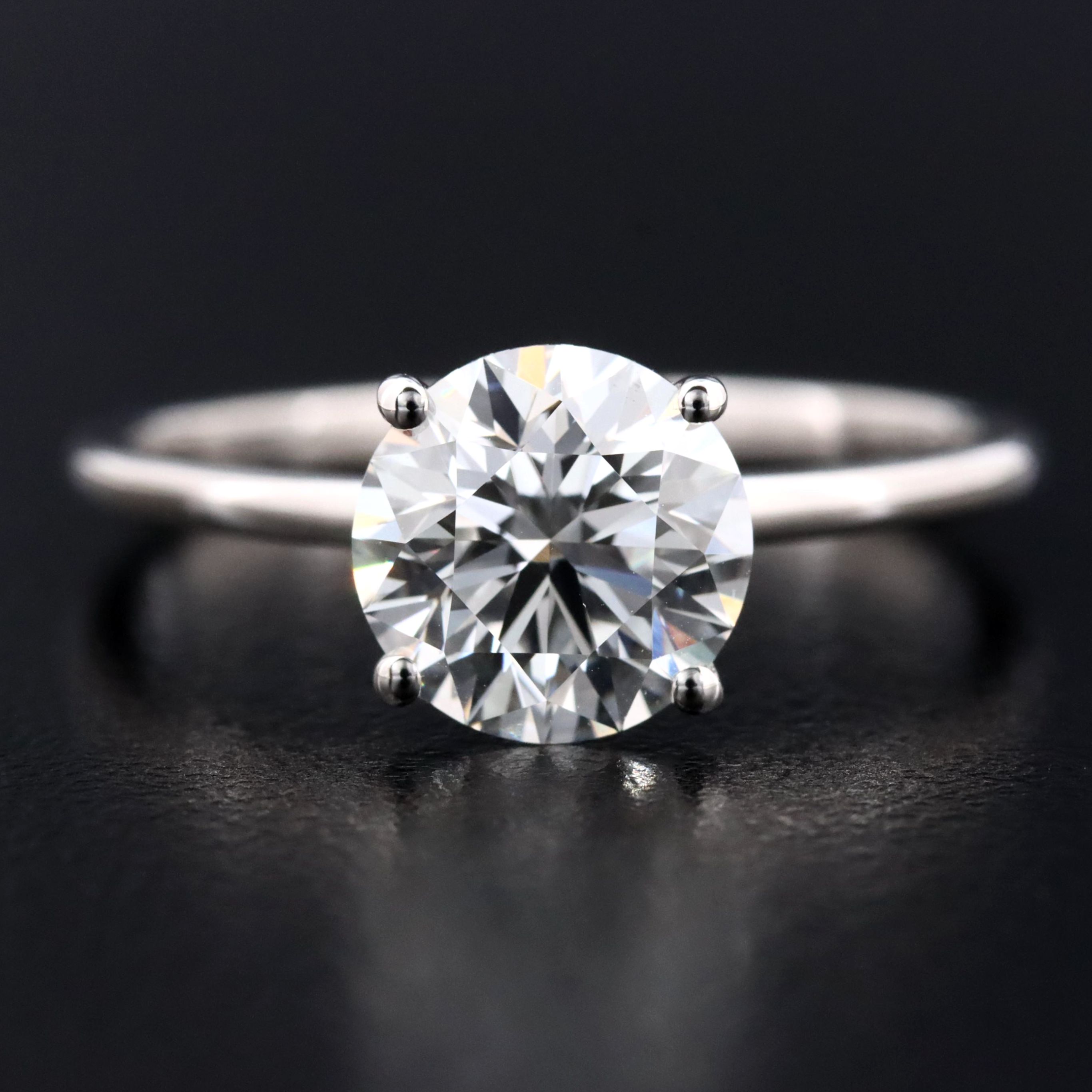 14K 2.00 CT Lab Grown Diamond Ring with an IGI Report